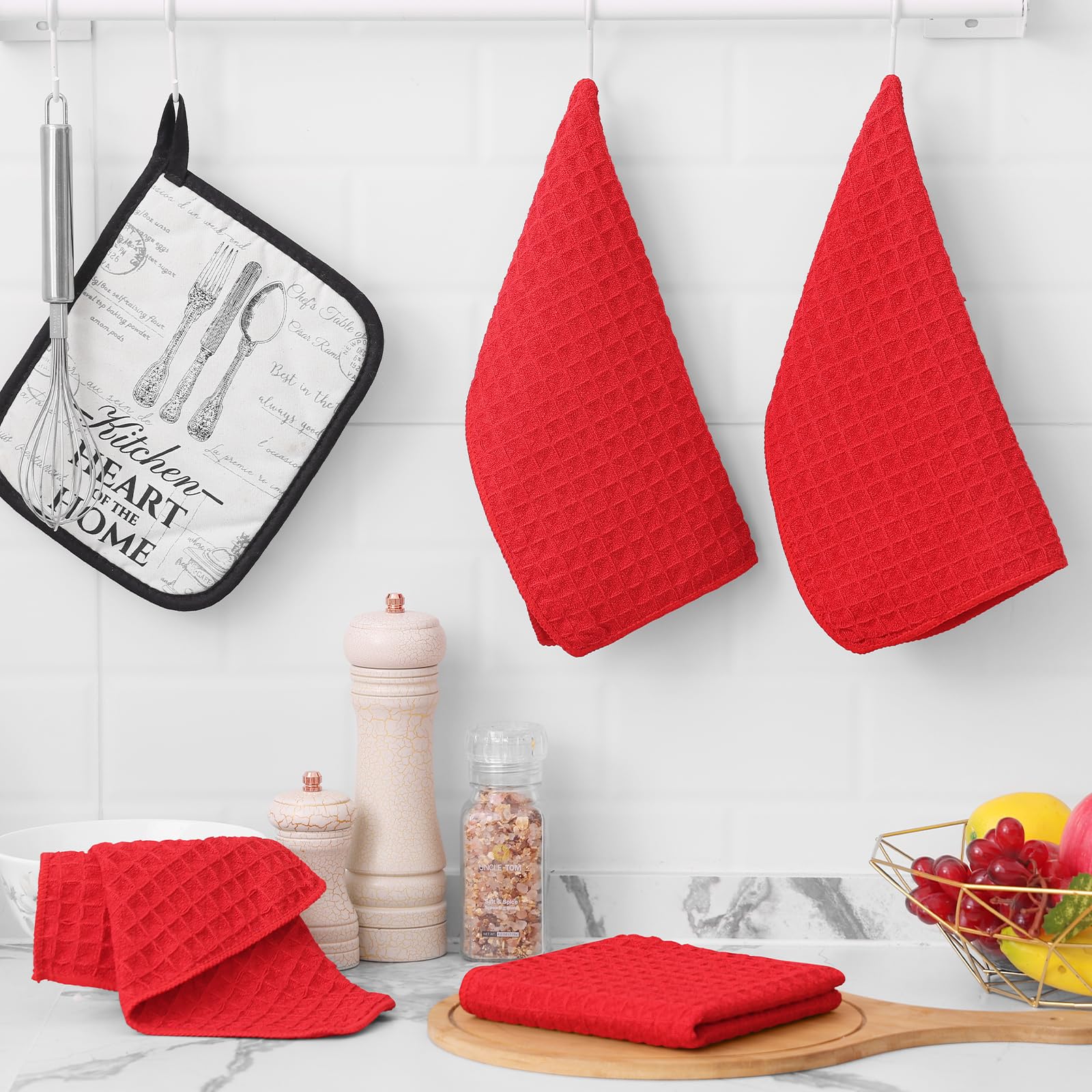 Microfiber Kitchen Towels and Dishcloths Sets (12 Count)