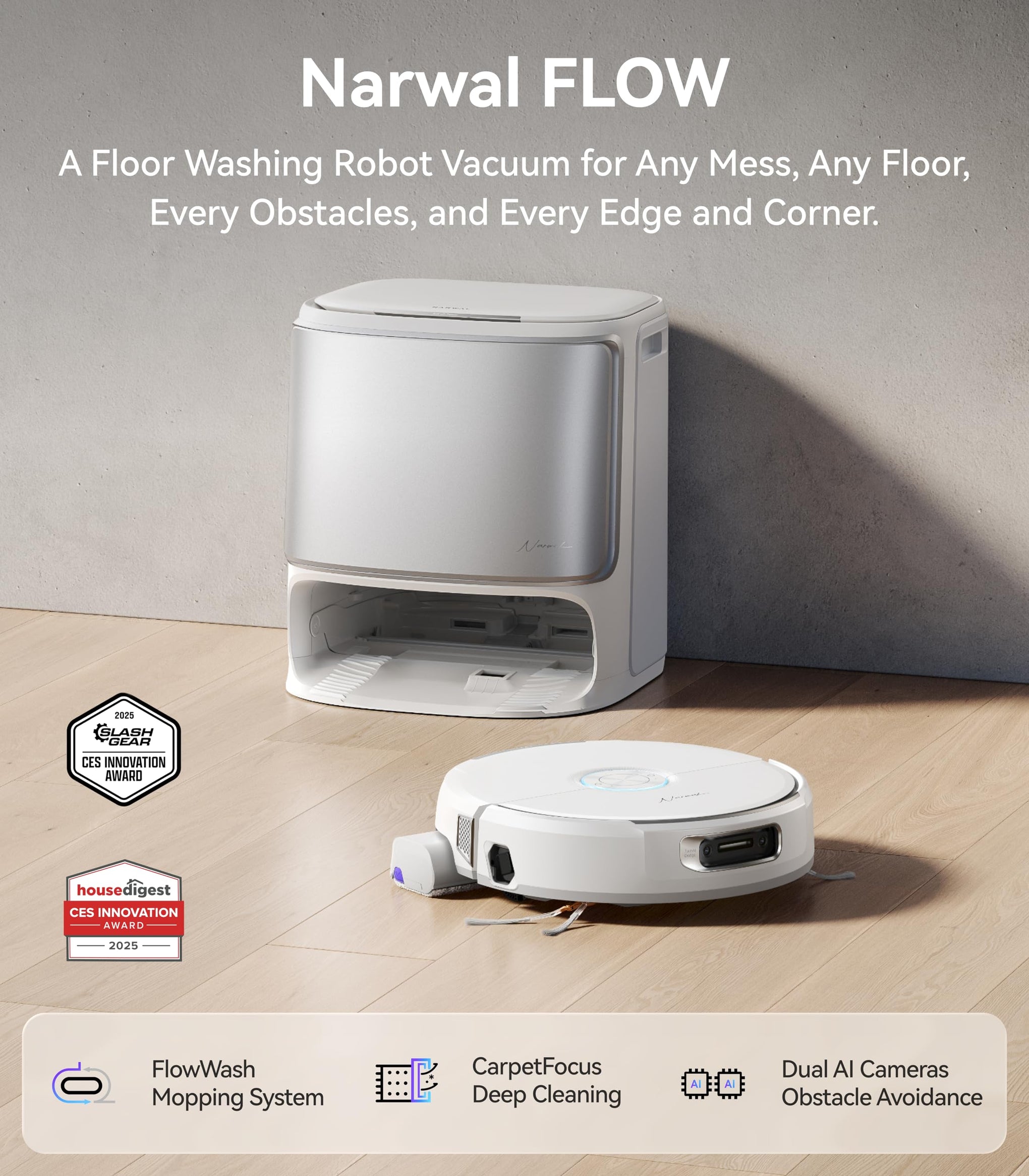 Flow Robot Vacuum and Mop Combo