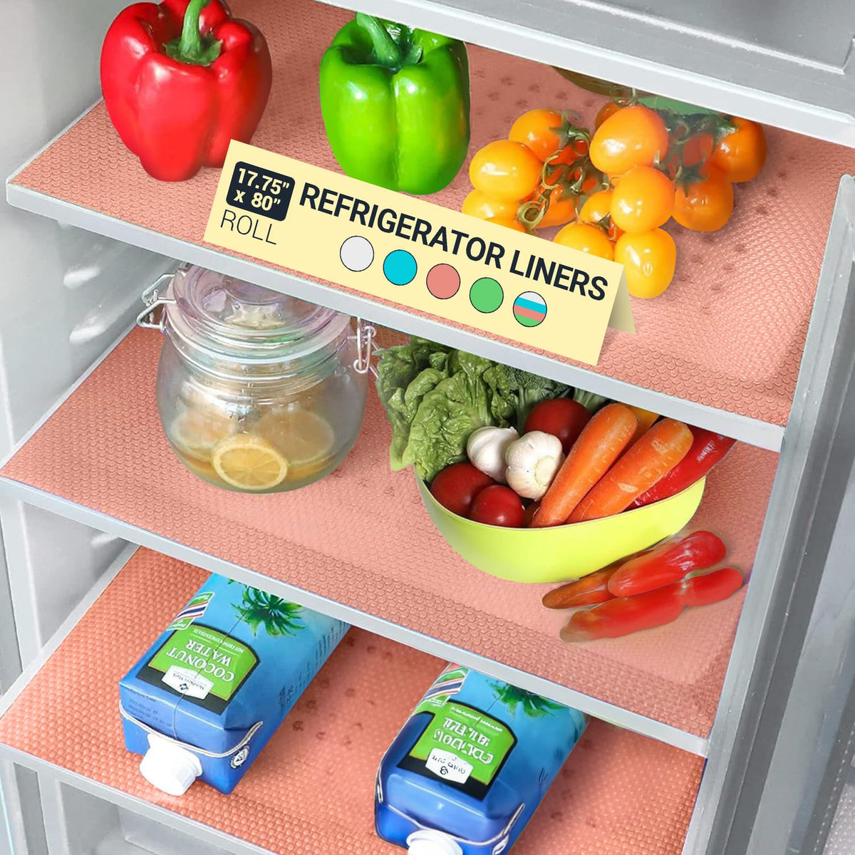 Refrigerator Liners for Shelves by Linda’s Essentials
