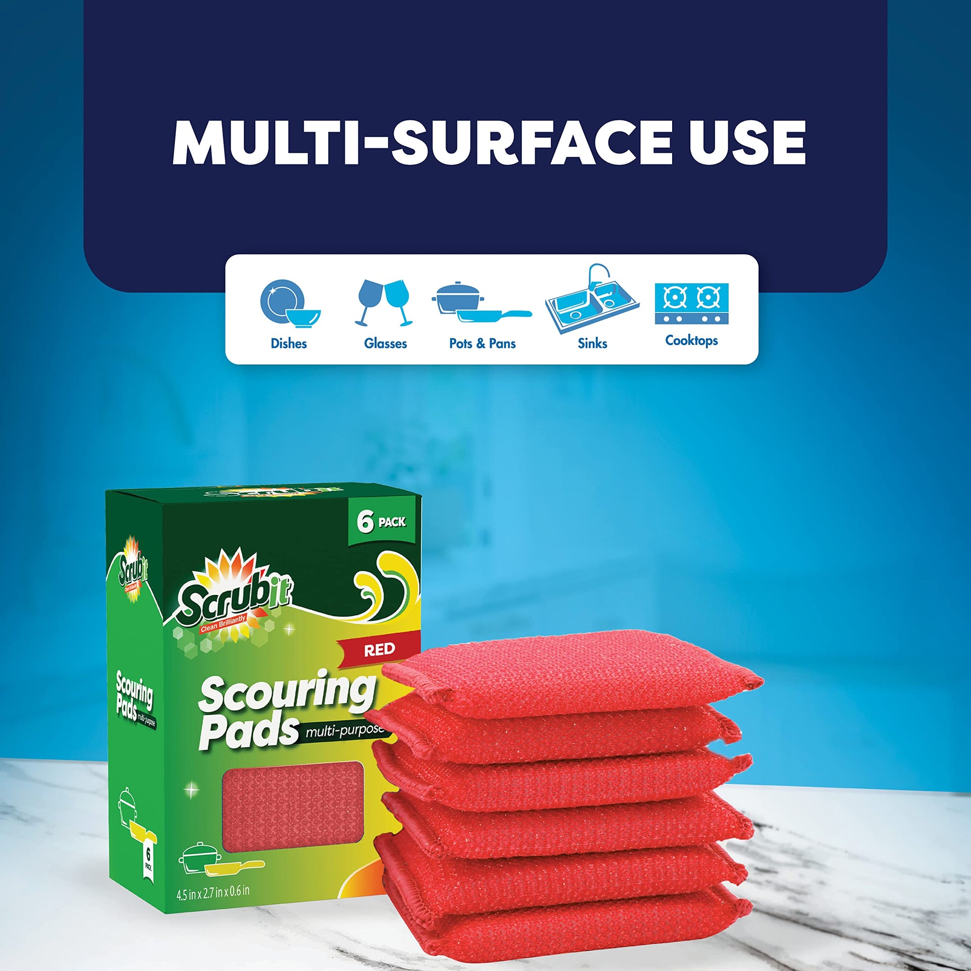 Multi Purpose Scouring Pad (6 Count)