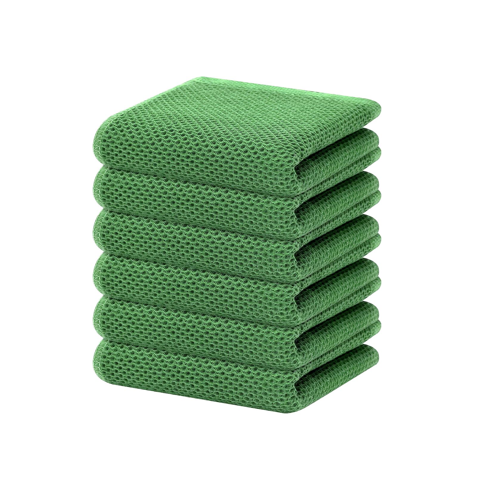 100% Cotton Waffle Weave Kitchen Dish Towels 6 (6 Count)