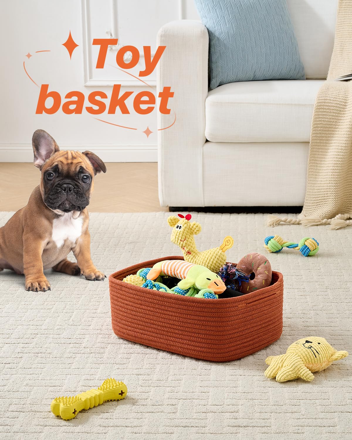 Small Woven Storage Basket for Organizing (3 Count)