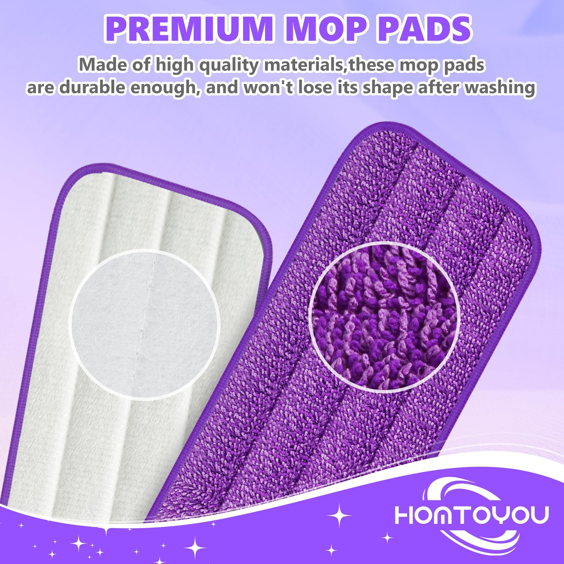 Reusable Mop Pads for Swiffer PowerMop (6 Count)