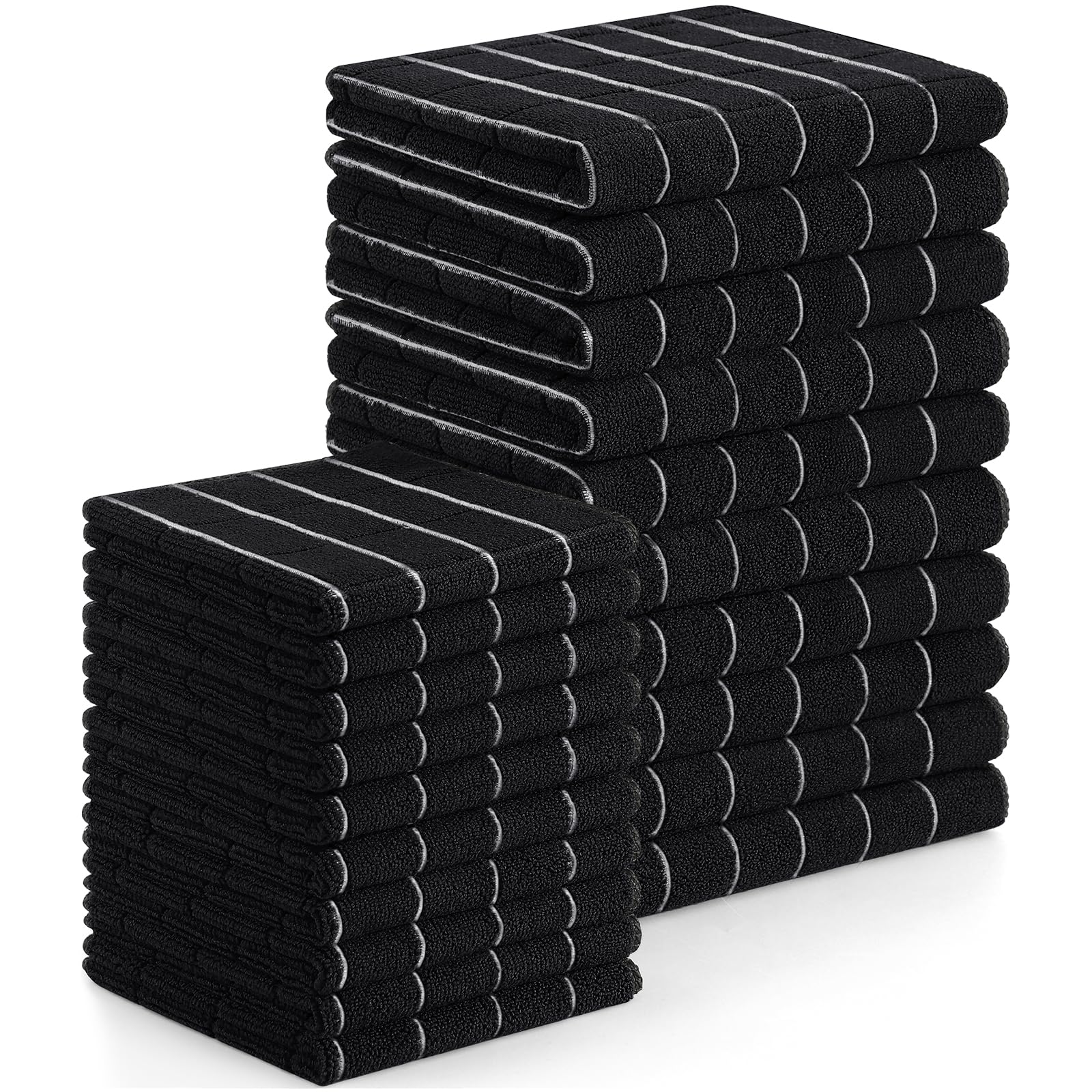 Microfiber Kitchen Towels and Dishcloths Sets (20 Count)