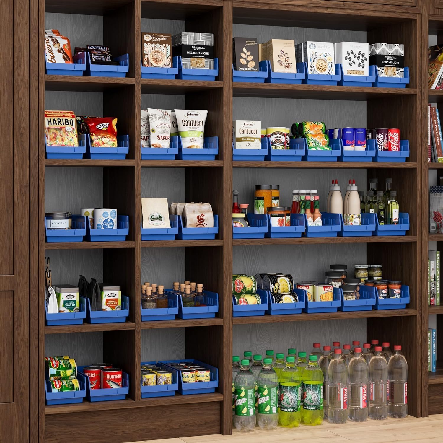 30130 Heavy Duty Plastic Shelf Bins (12 count)