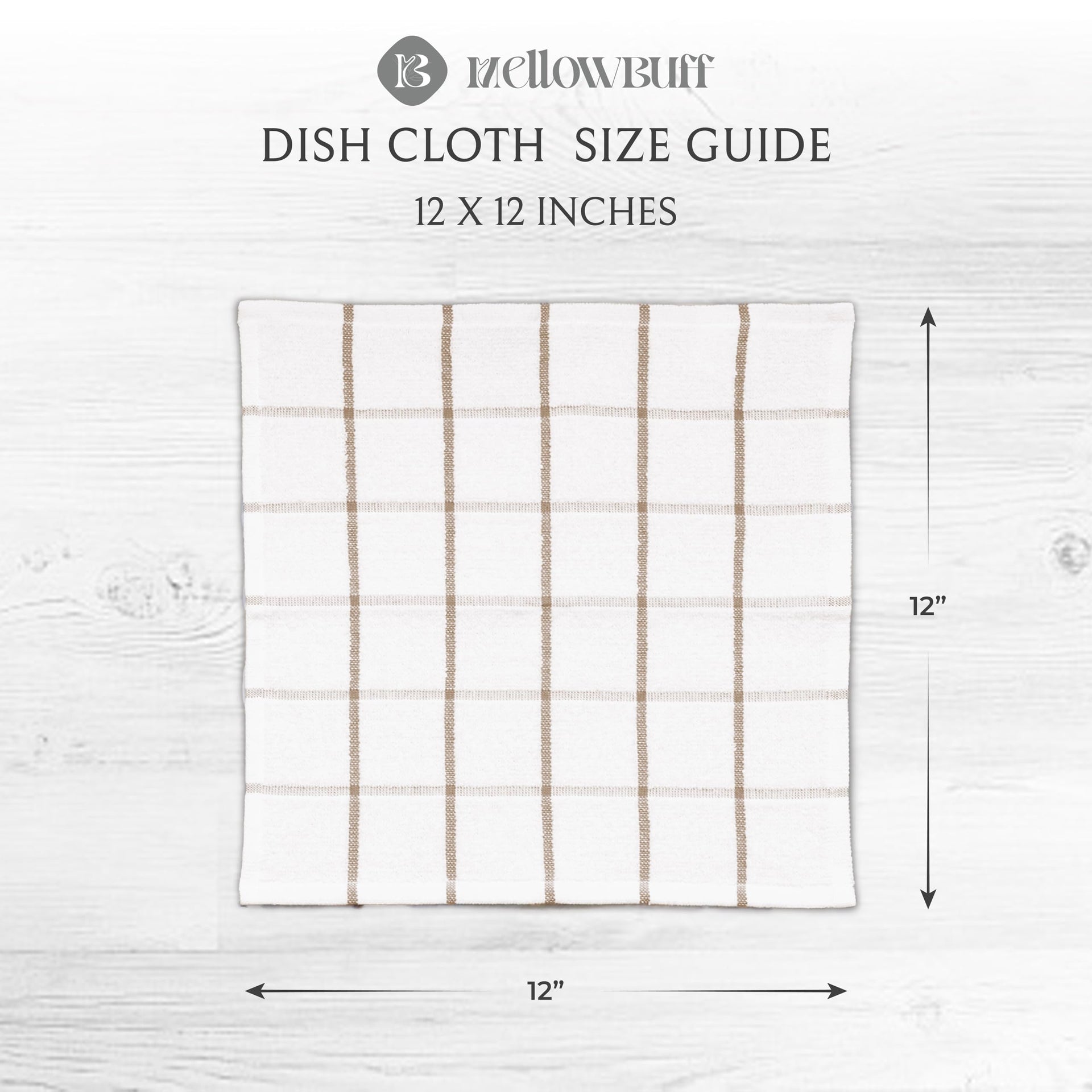 100% Cotton Terry Dish Cloth & Dish Towel (6 Count)