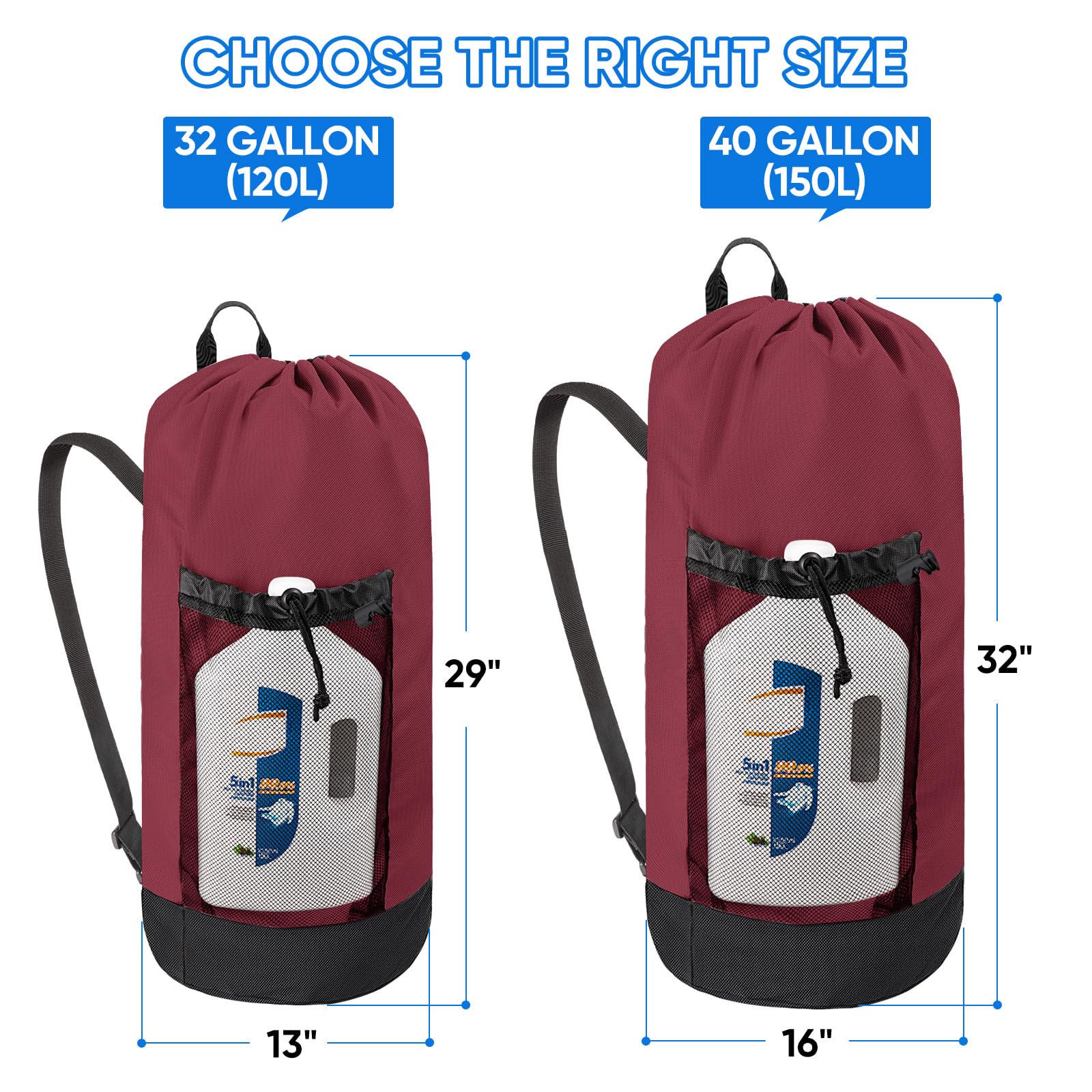 120L Laundry Bag Backpack