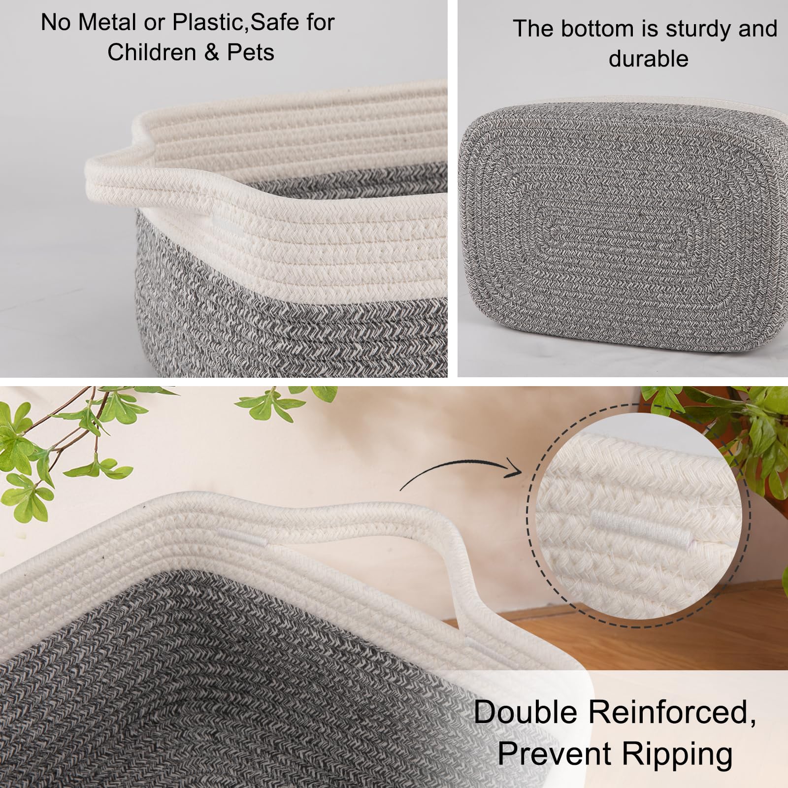 3 Pack Storage Baskets for Organizing