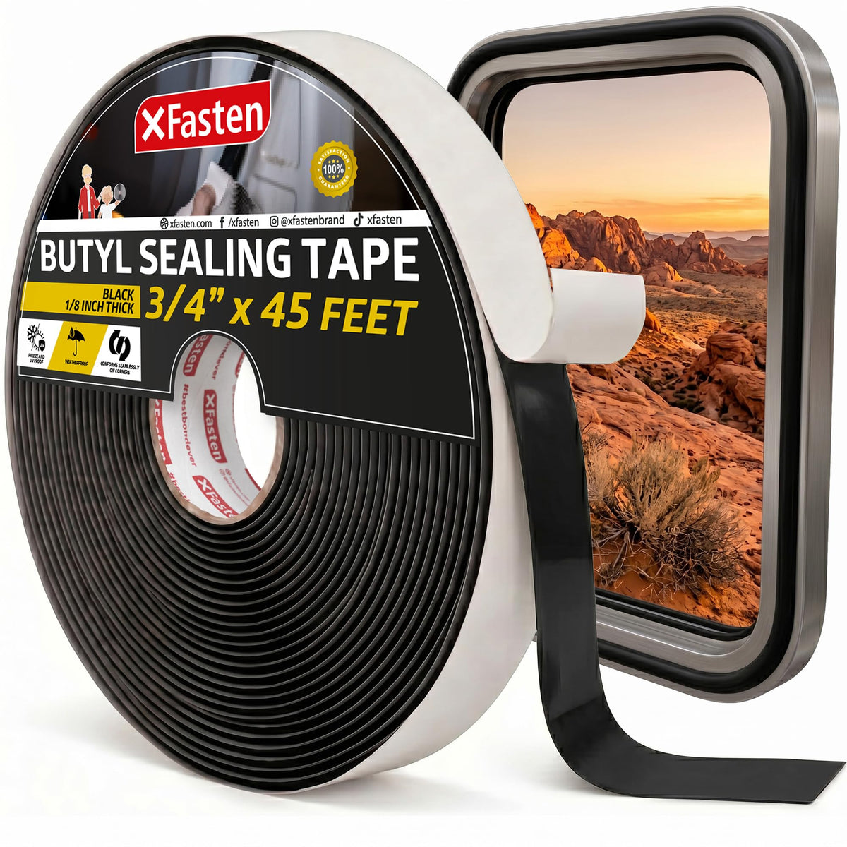 Butyl Tape RV Black (45 Foot)