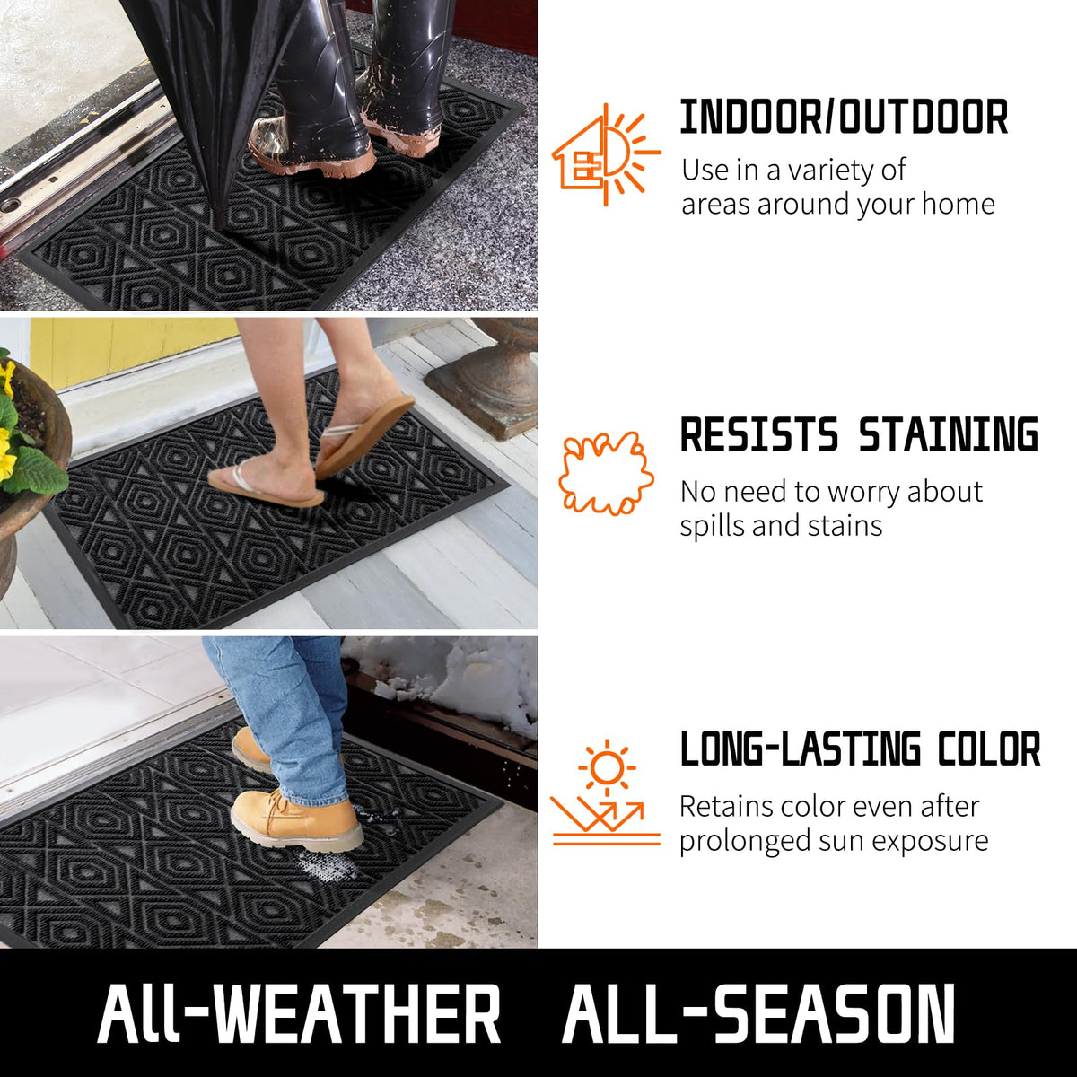 Door Mat Outdoor Indoor Entrance Welcome Mat