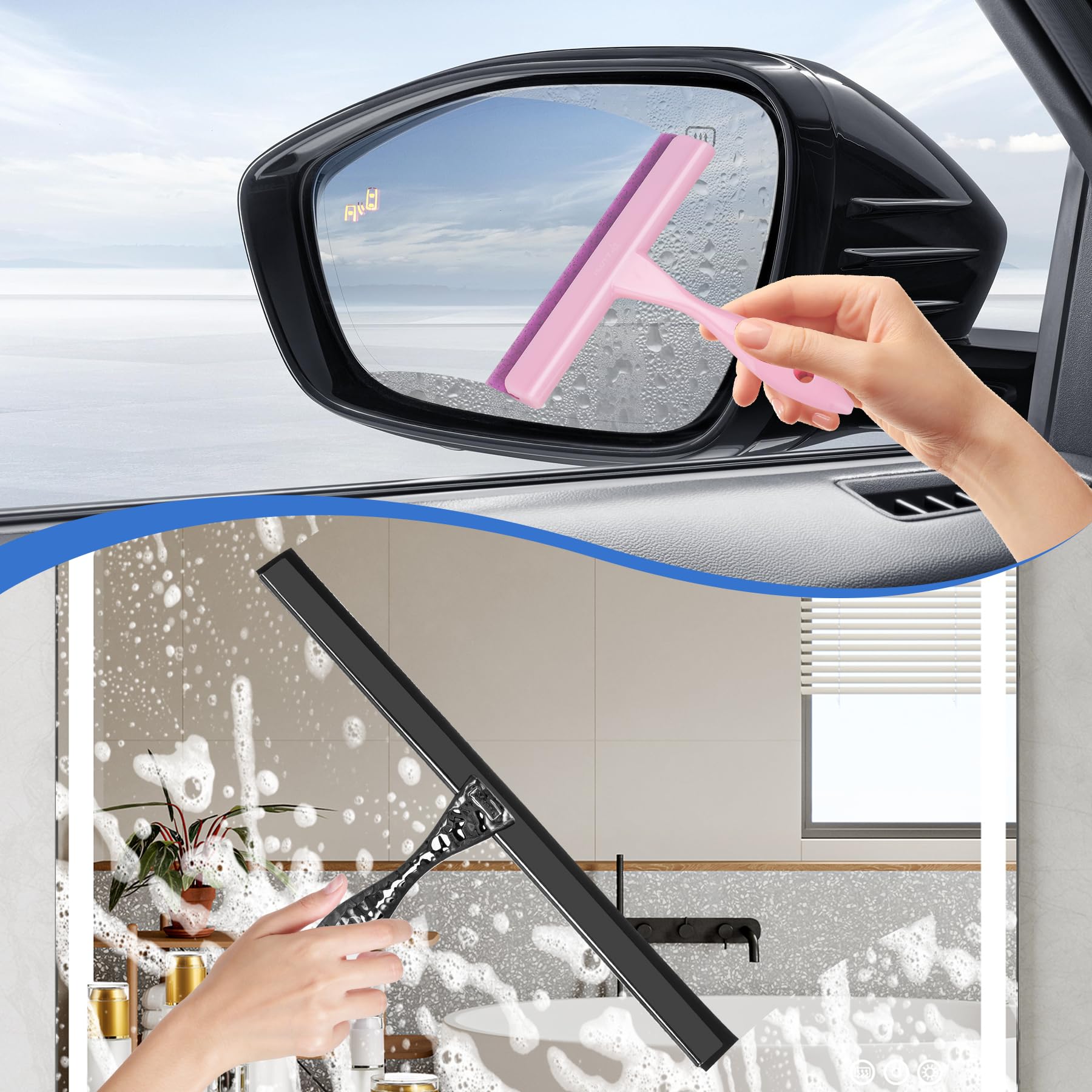 All Purpose Silicone Shower Squeegee for Shower Glass Door