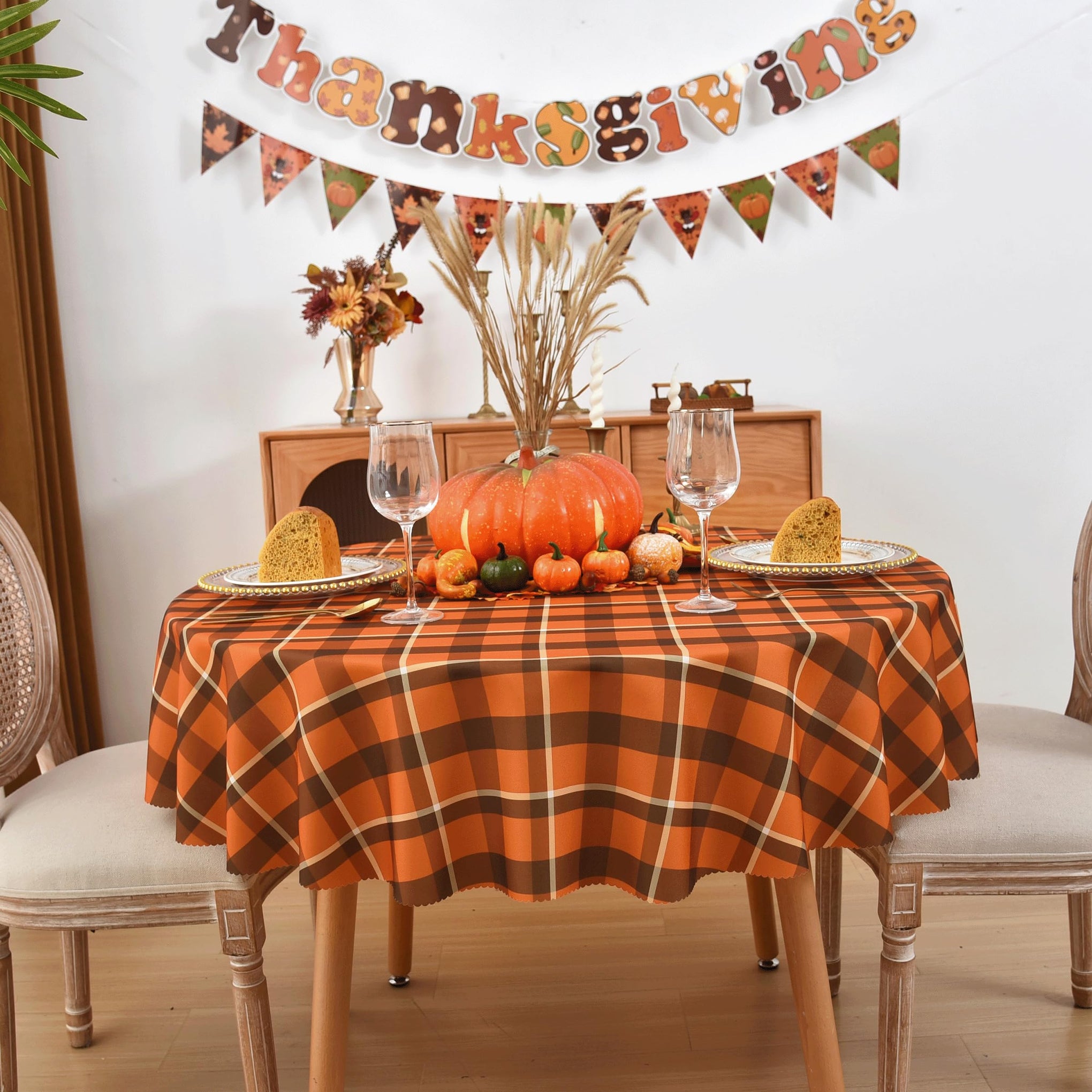 Waterproof Plaid Tablecloth Fabric