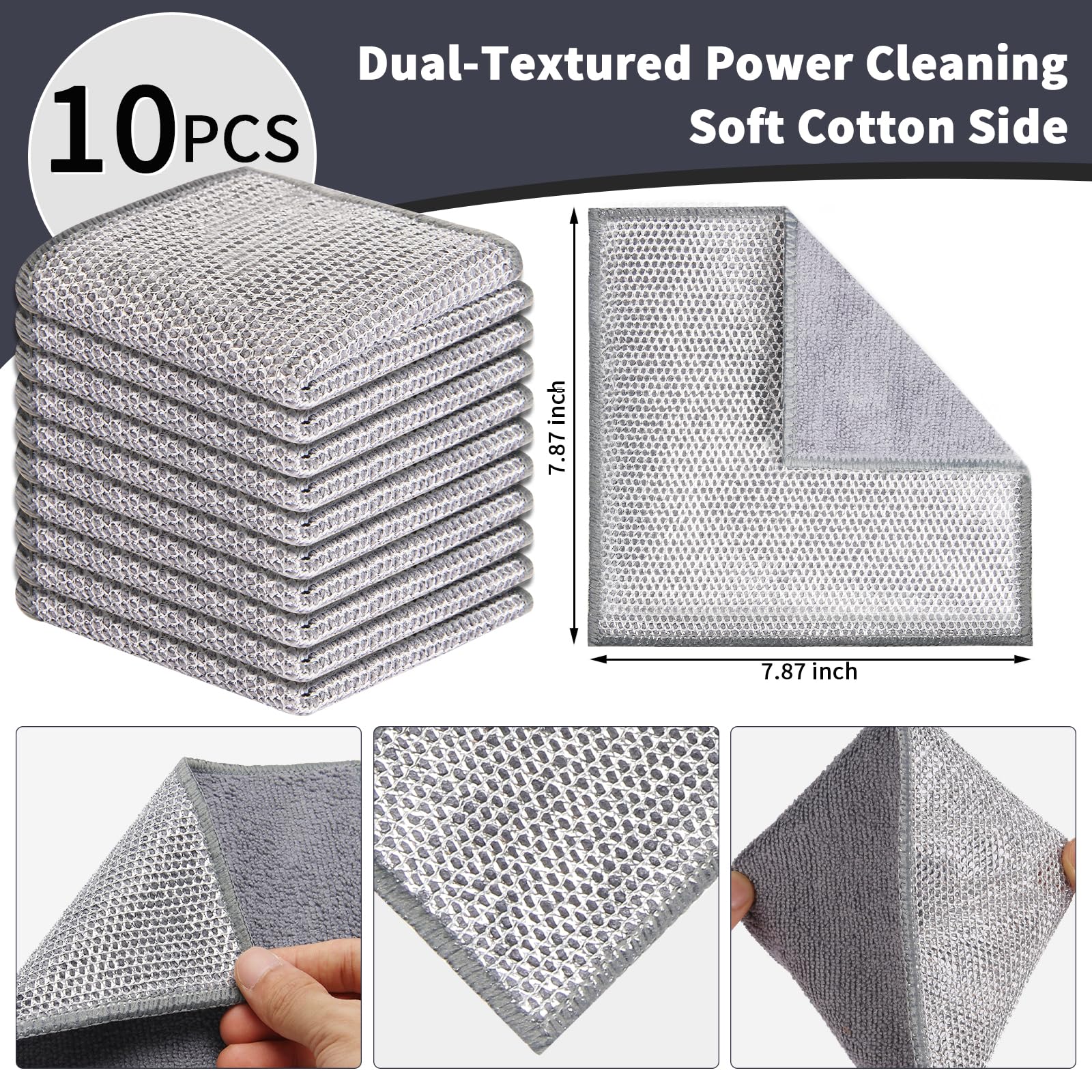 10 Pack Wire Dish Cloths (10 Count)