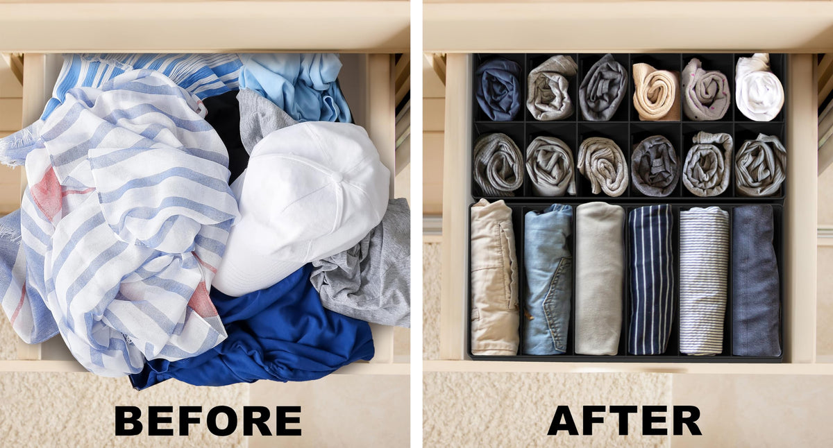Closet Underwear Organizer Drawer Divider Assorted 7 pcs (7 Count)