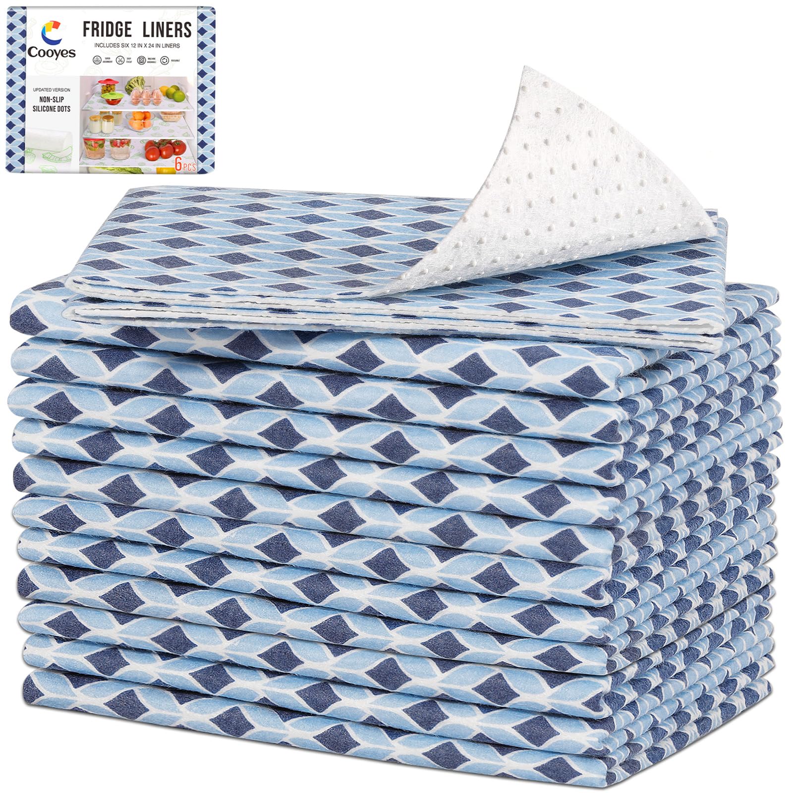 12 Pack Cloth Shelf Liners 17.7" × 24"