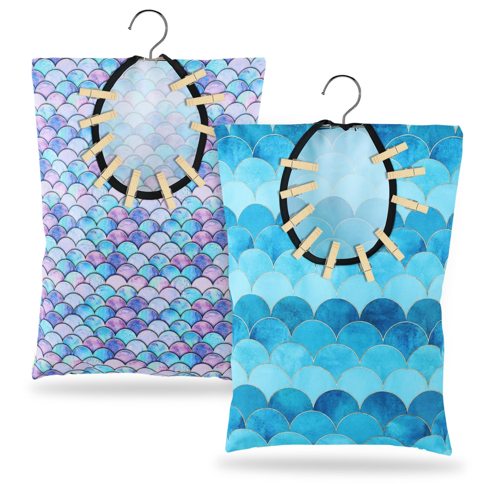 2 Pcs Summer Clothes Pin Bag