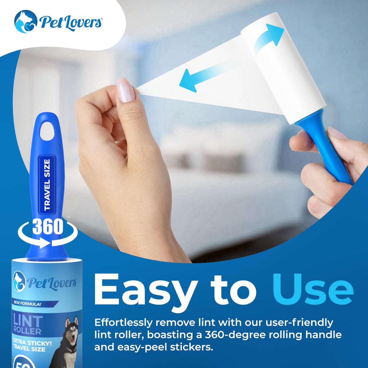 Lint Rollers for Pet Hair Extra Sticky