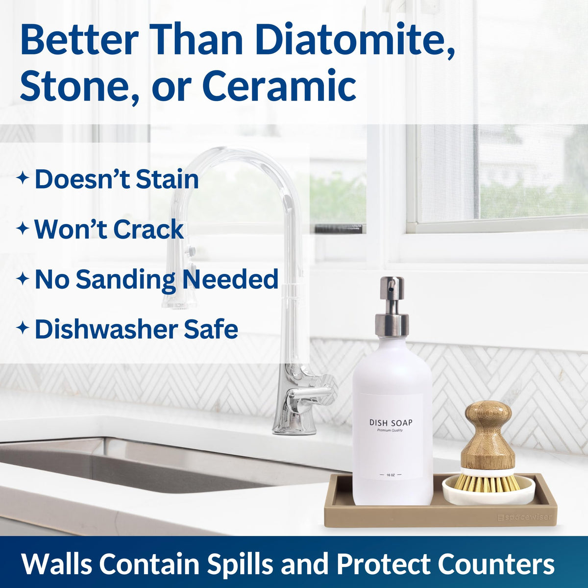 Countertop & Vanity Silicone Tray