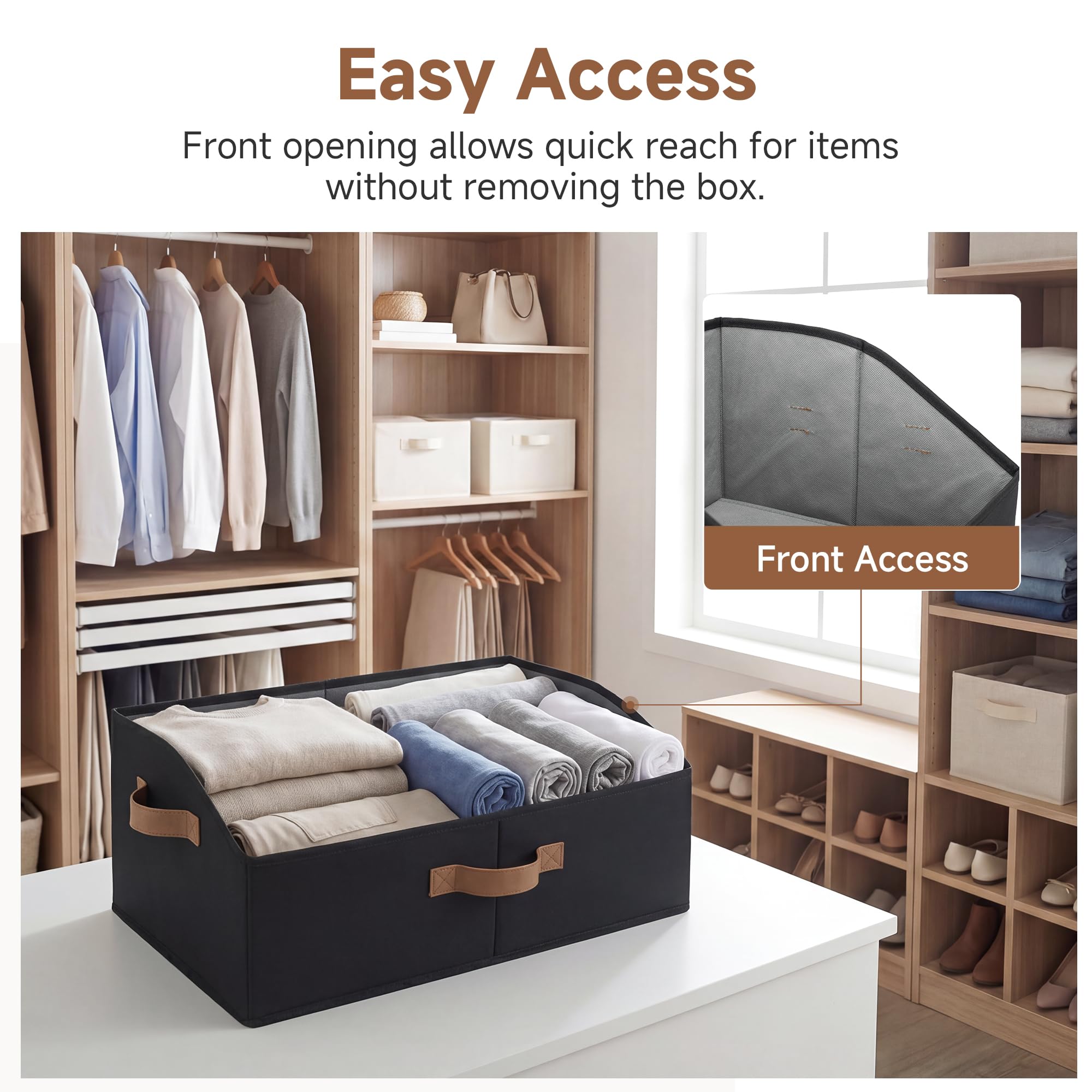 Closet Storage Bins Trapezoid (3 Count)