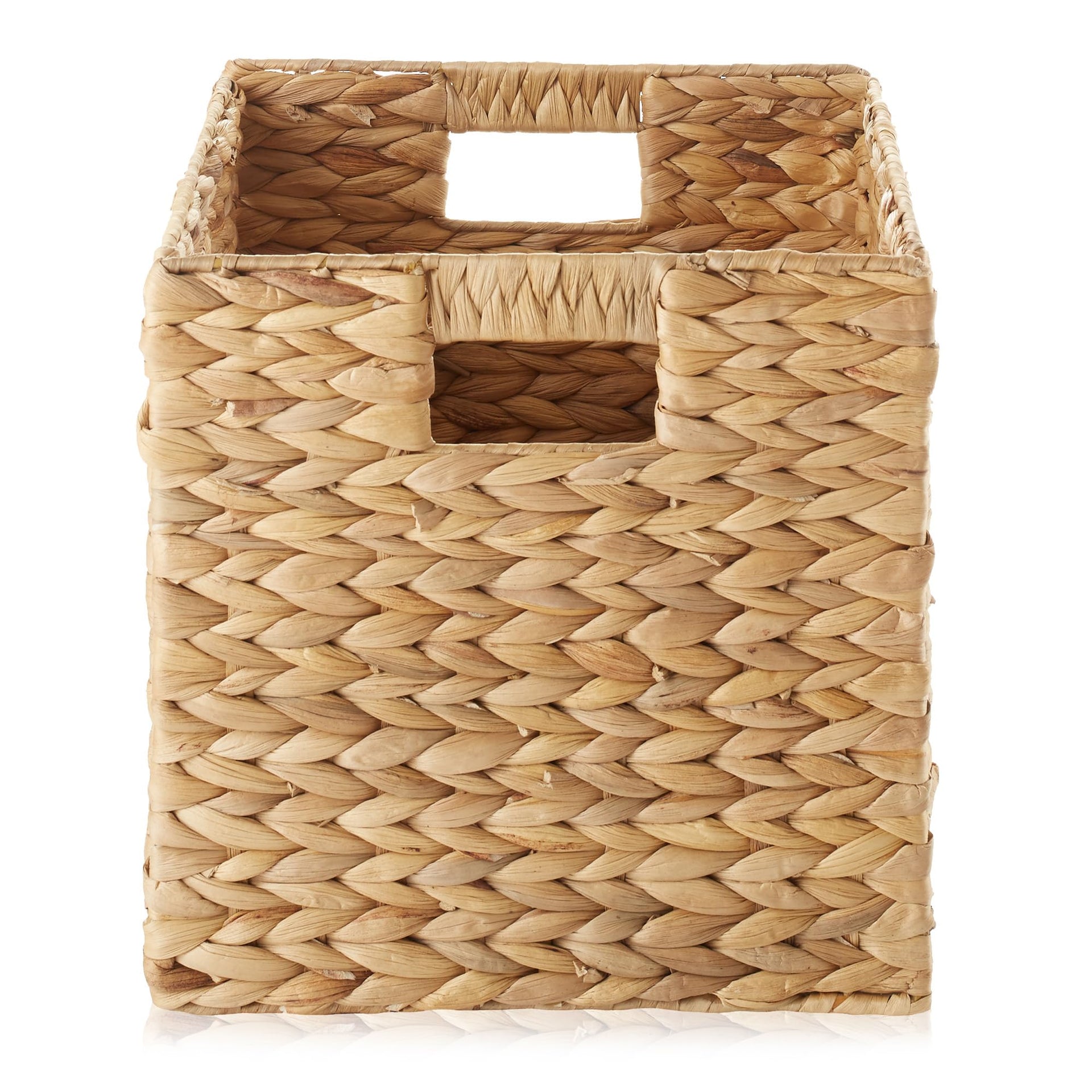 10.5" x 10.5" Water Hyacinth Storage Baskets (2 Count)