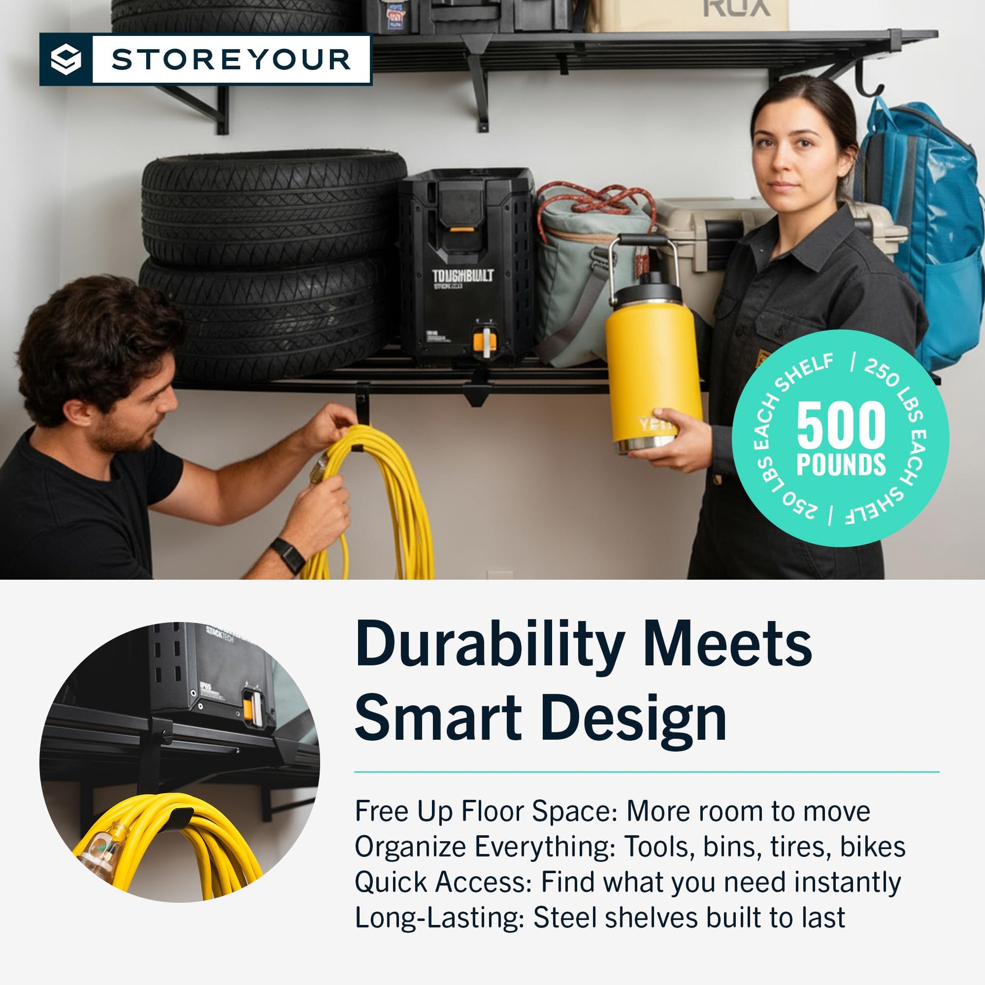 Garage Wall Shelf (2 Count)