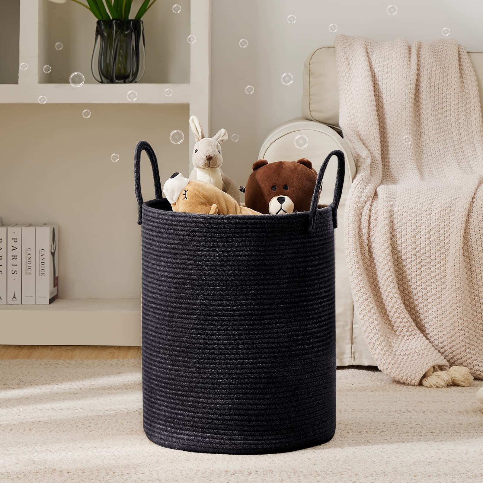 Woven Rope Laundry Hamper Basket - ModHome Supplies