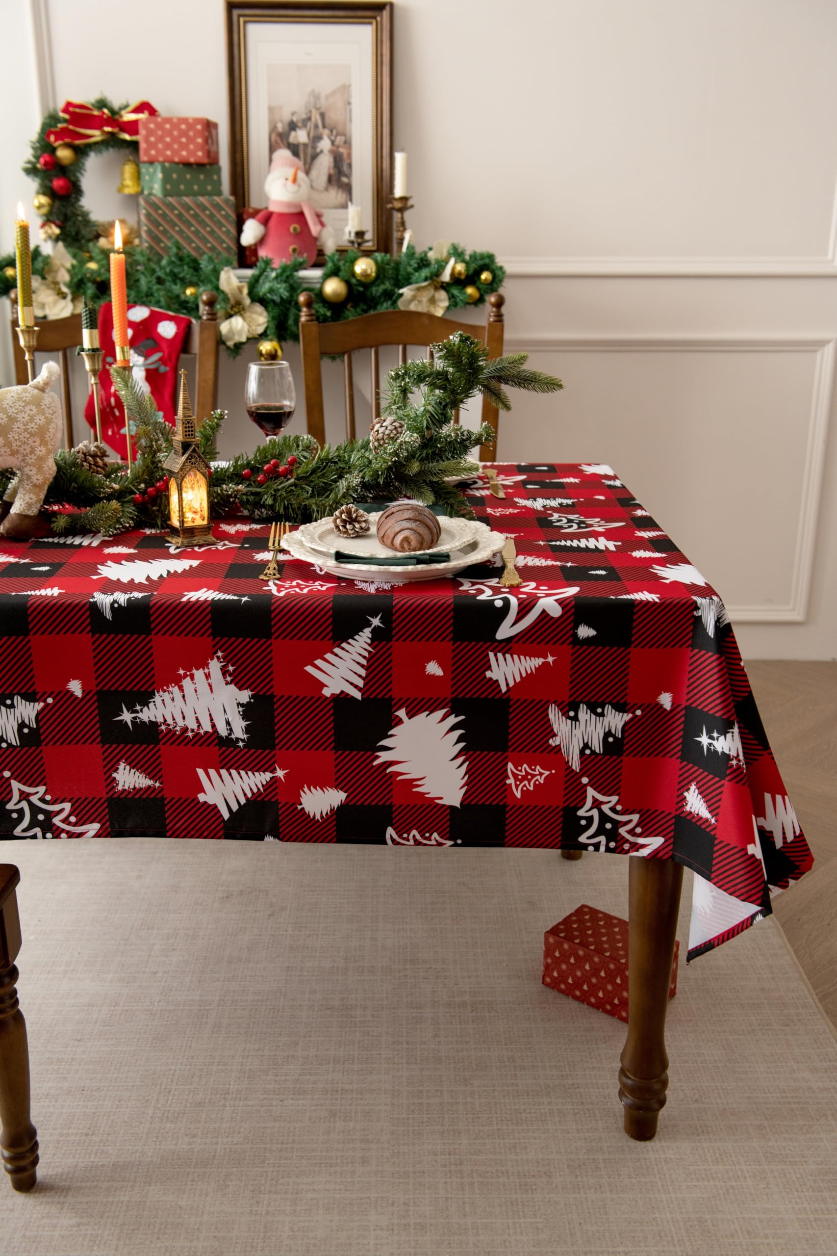 Waterproof Checkered Tablecloth Fabric