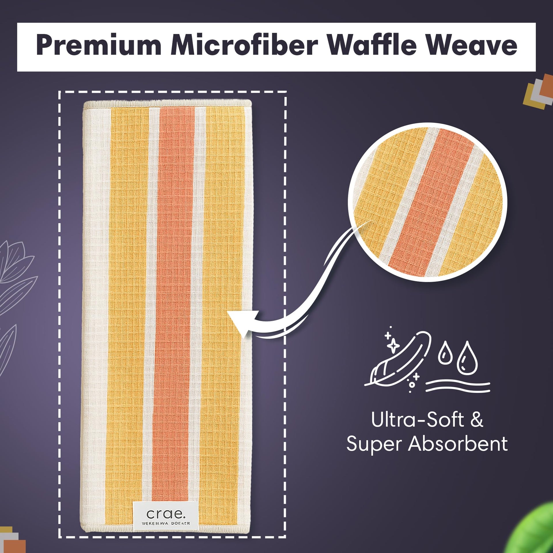 Double Sided Microfiber Hand Towels (2 Count)