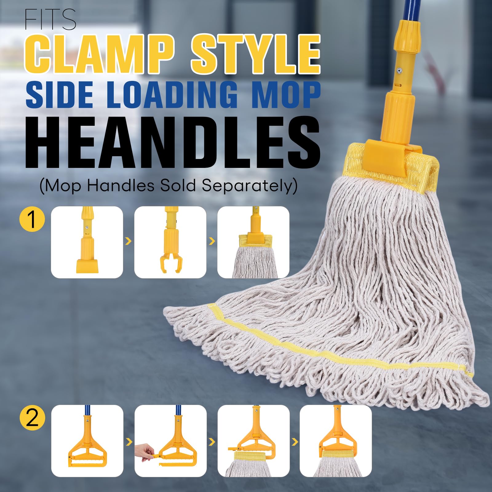 Matthew Cleaning Commercial Mop Head Replacement (3 Count)