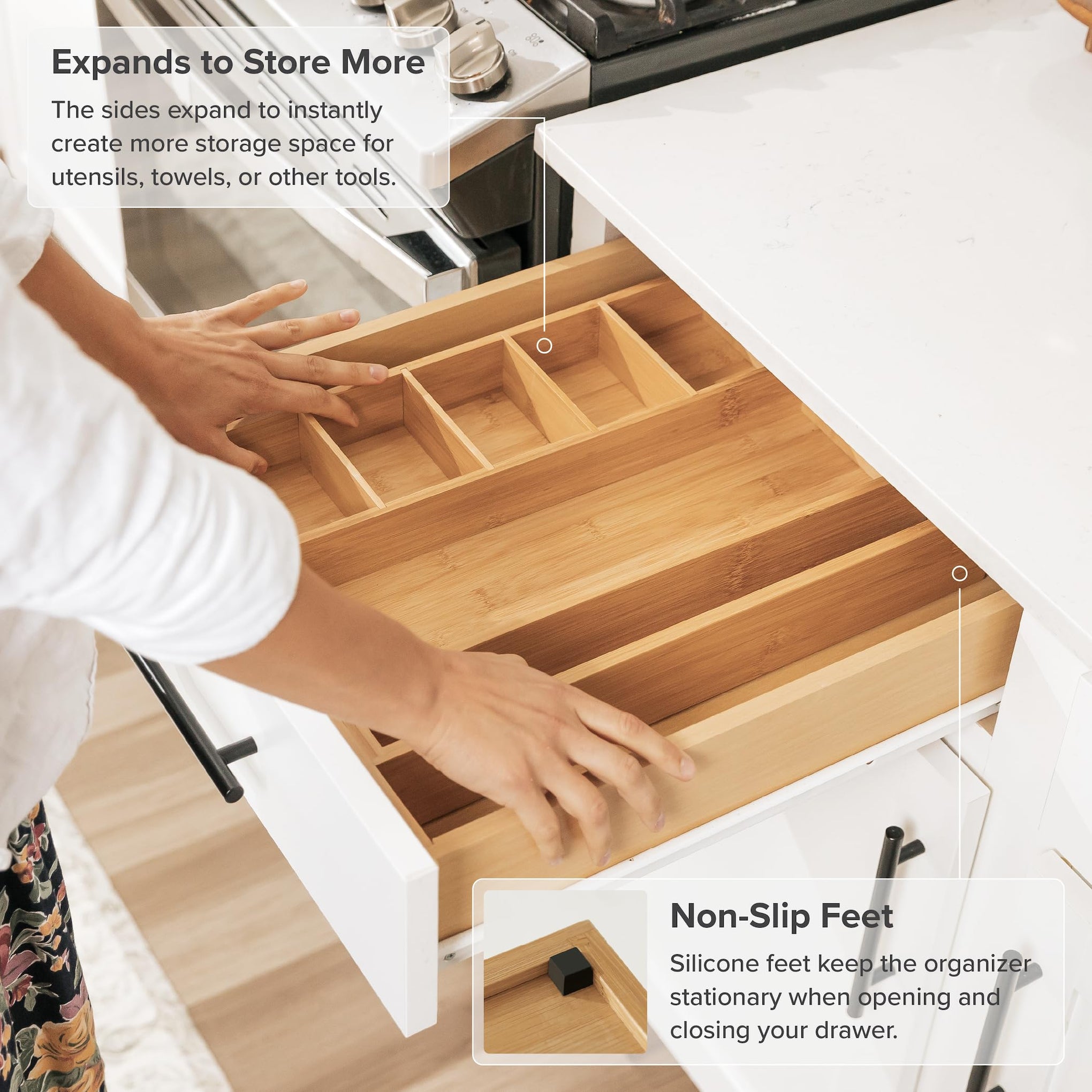 Utensil & Junk Drawer Organizer