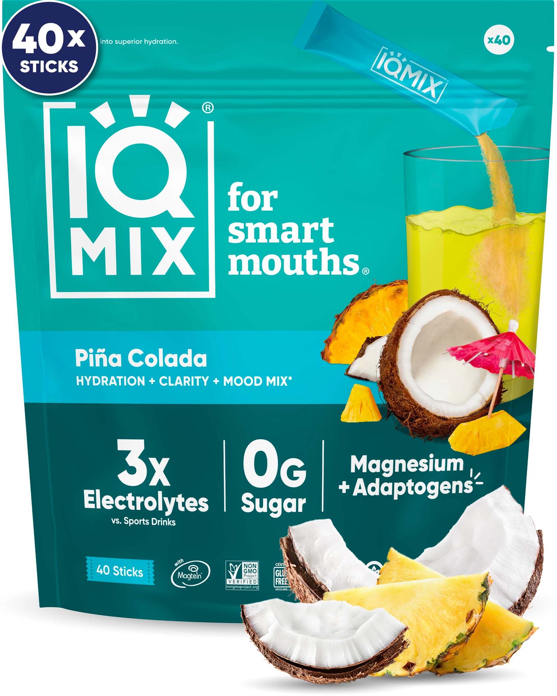 IQMIX Hydration Electrolytes Powder Packets (40 Count)