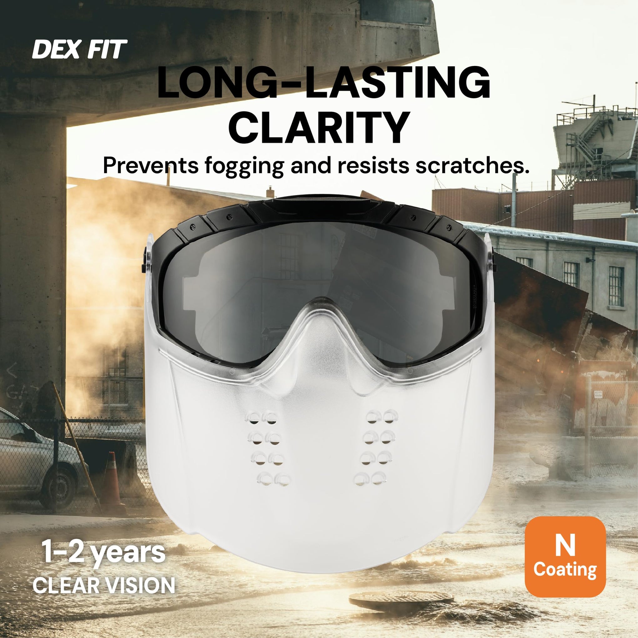 SG220 Plus Full Face Safety Goggles with Detachable Shield