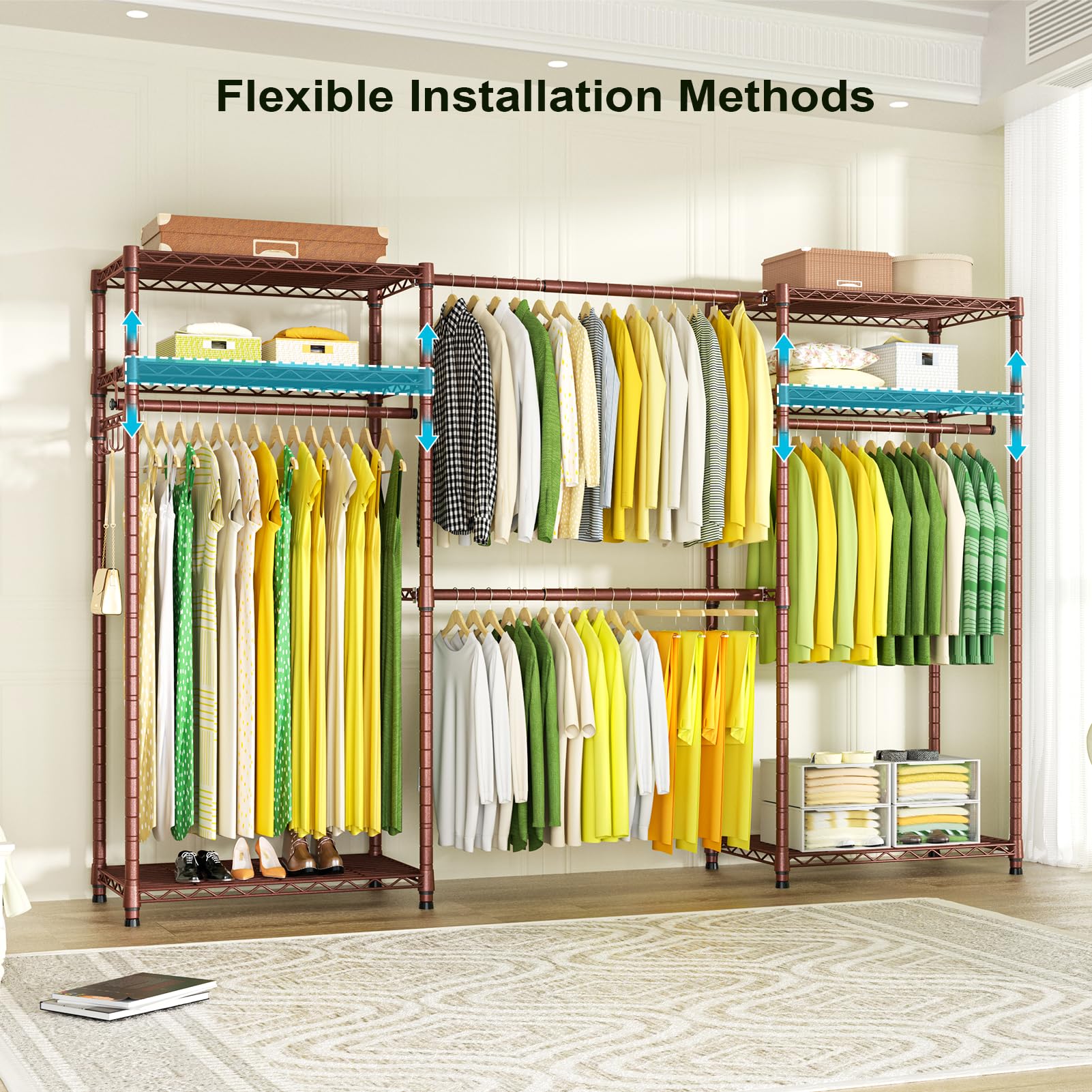 E1 Heavy Duty Closet Garment Rack