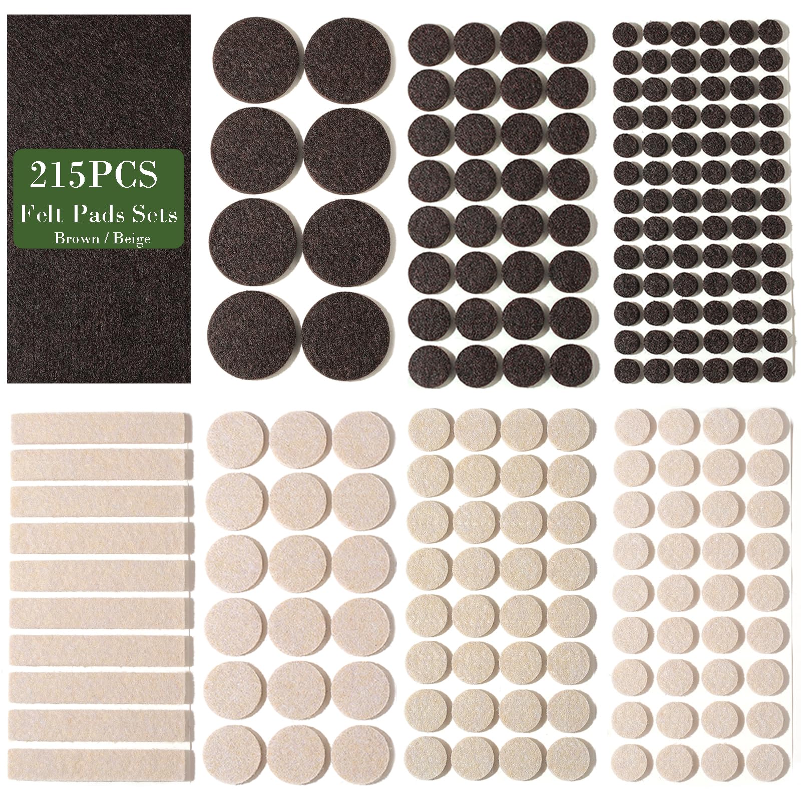 Felt Furniture Pads (215 Count)