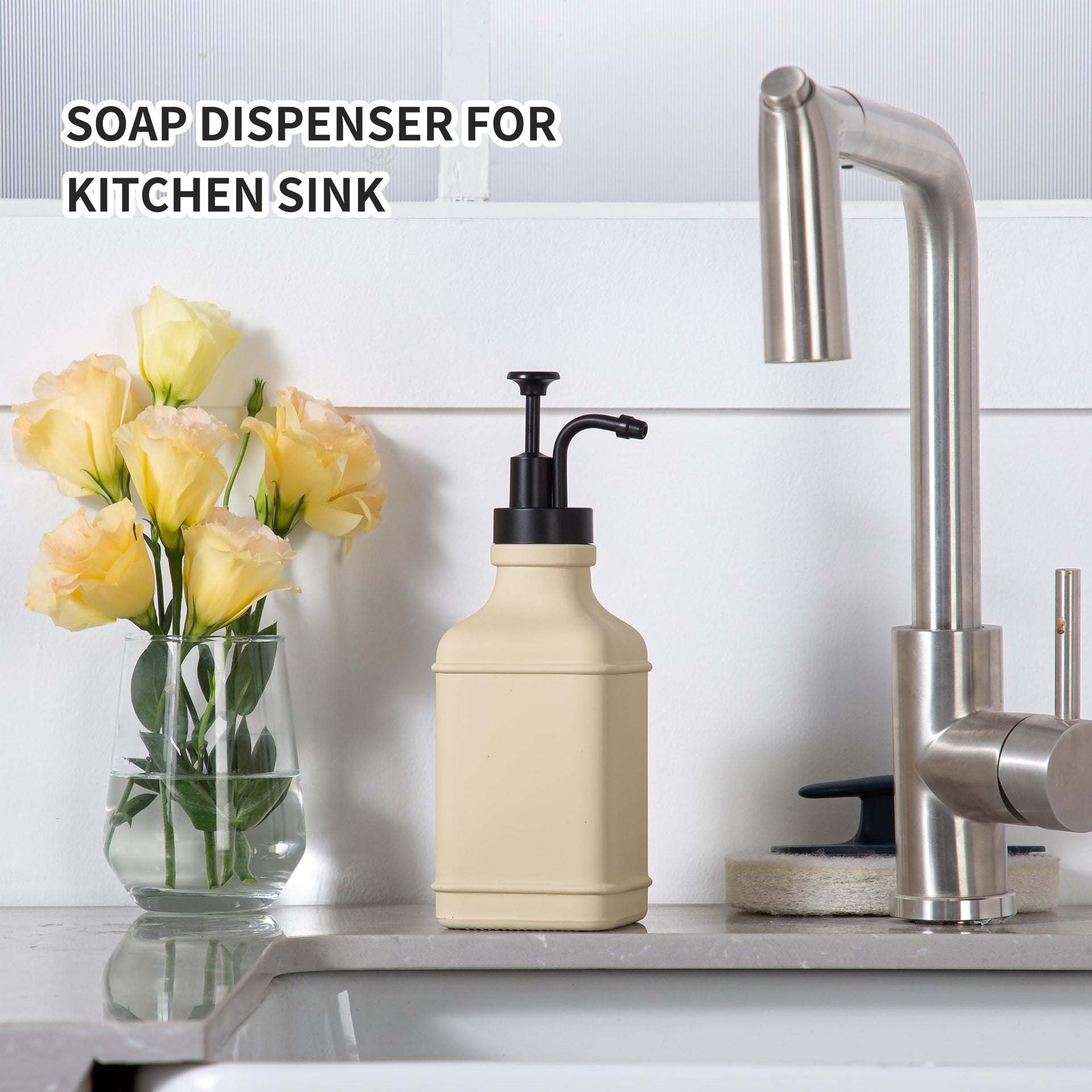 Beige Soap Dispenser