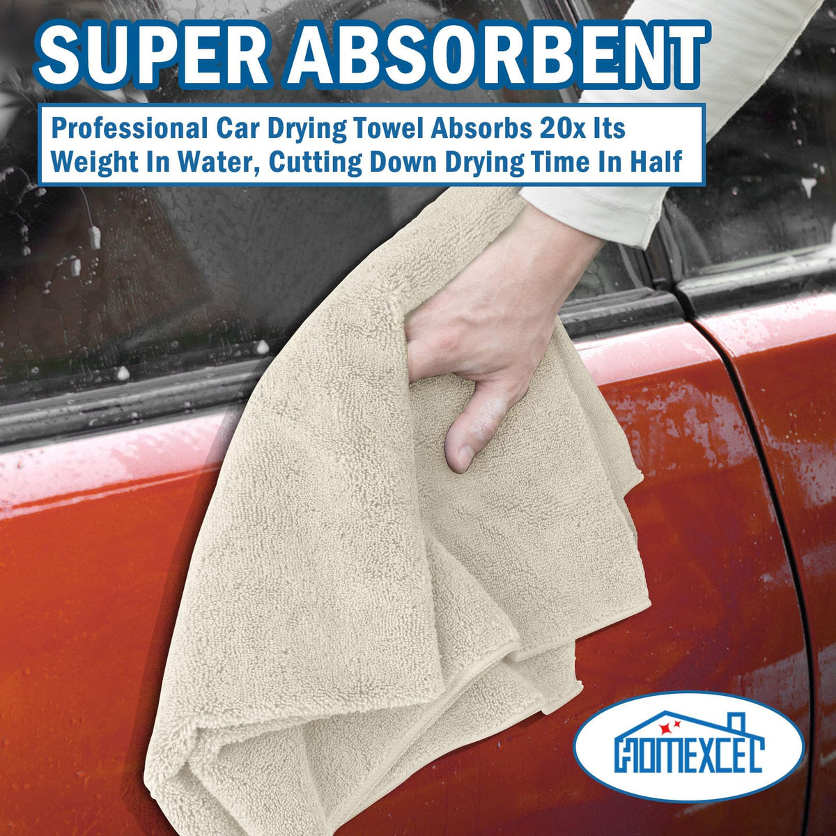 Professional Large Microfiber Car Drying Towels 2 Pack (2 Count)