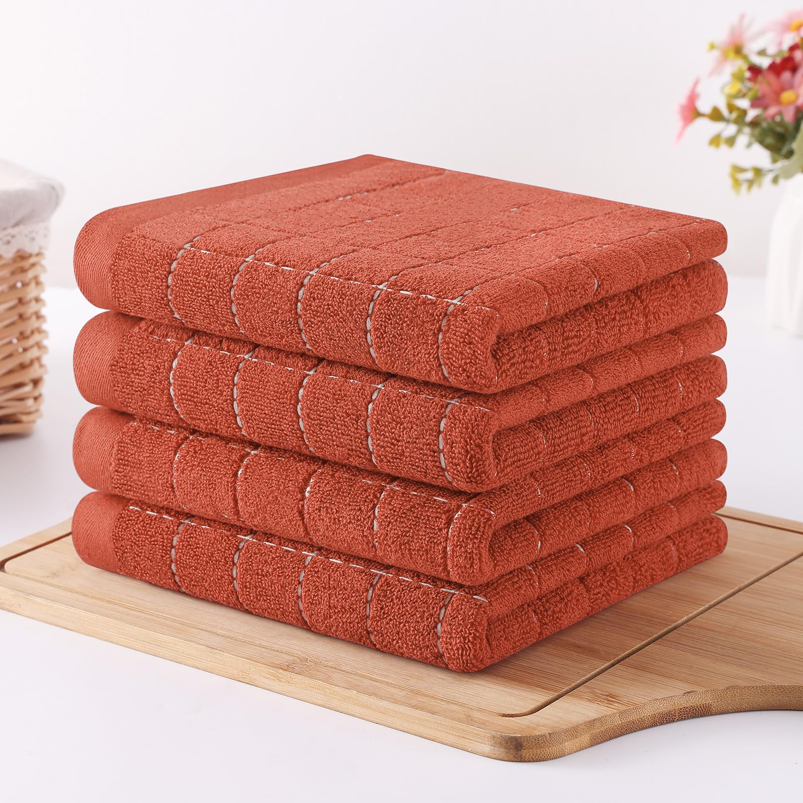 100% Cotton Terry Kitchen Dish Cloths (12 Count)