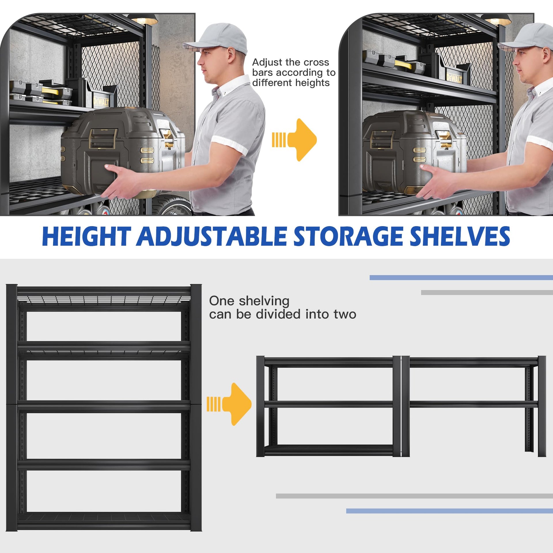 2 Pack Commercial Heavy Duty Shelving (2 Count)