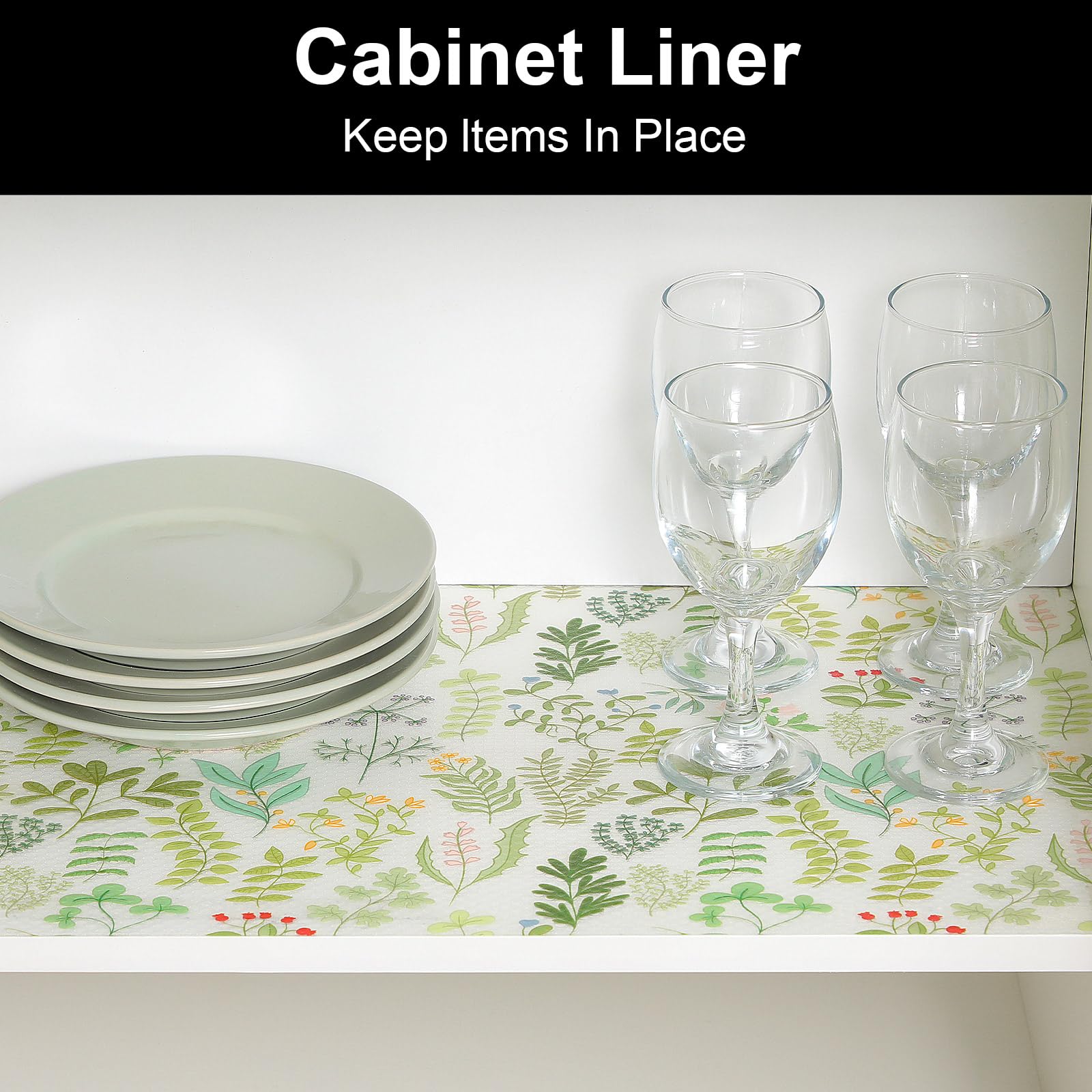 Shelf Liners for Kitchen Cabinets Refrigerator Liners Waterproof & Oil (59.06 Sq Ft)