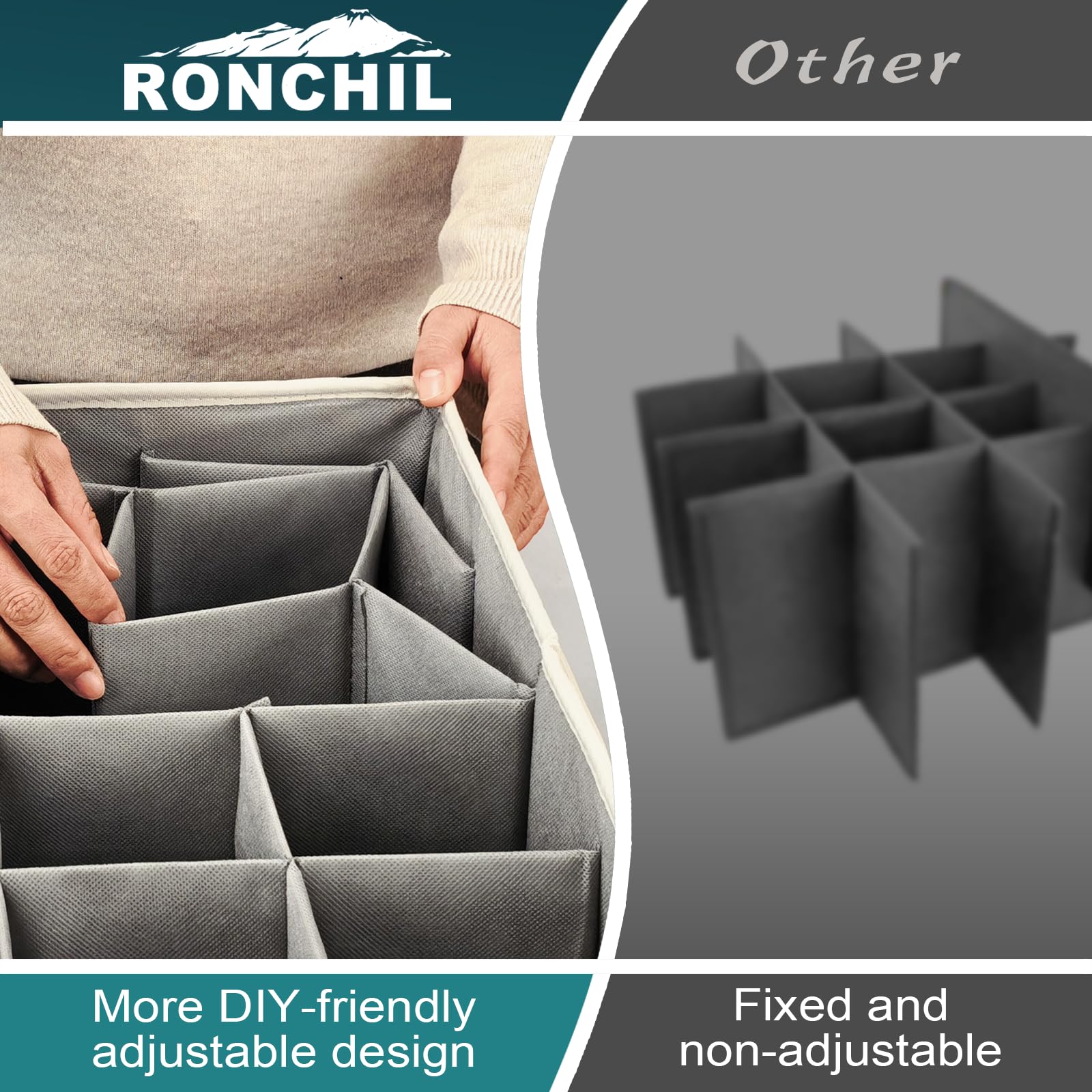 2 Pack Shoe Organizer for Closet Foldable Storage Box with Clear Cover (2 Count)