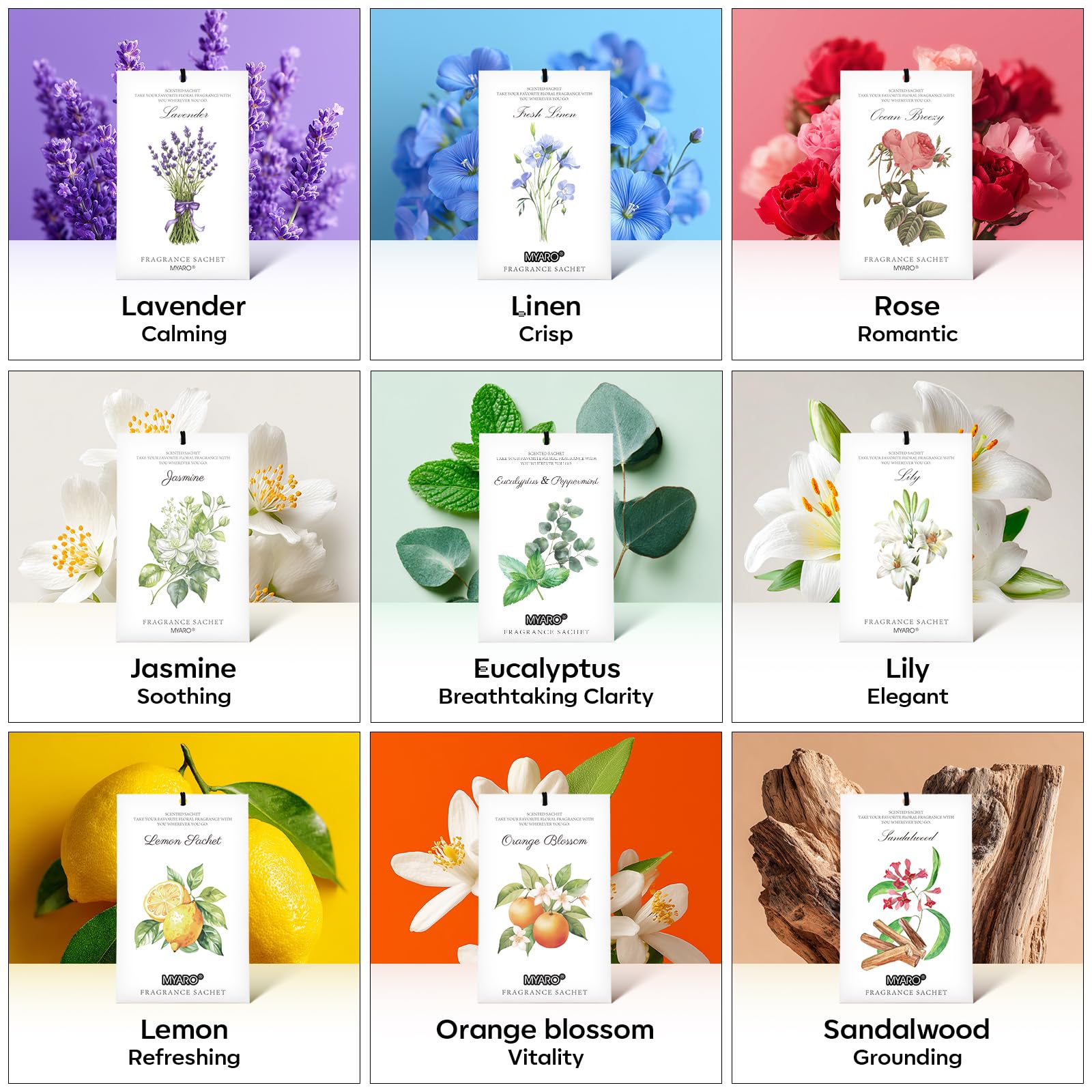 12 Pack Eucalyptus Mint Scented Sachets (12 Count)