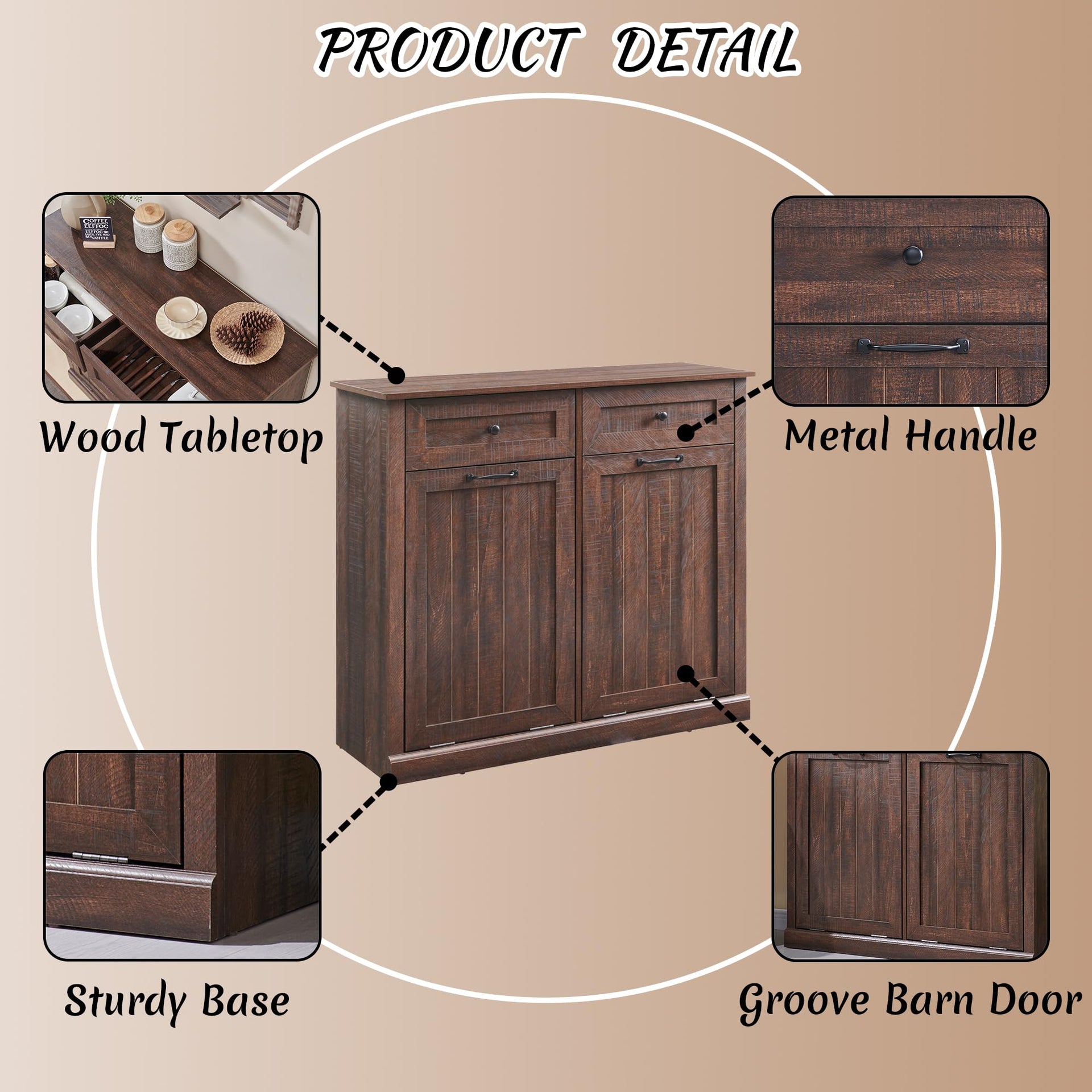 Double Tilt Out Laundry Hamper Cabinet