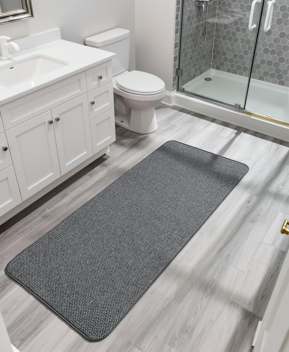 Bath Mat Ultra Thin Bathroom Runner Rugs (15 Sq Ft)
