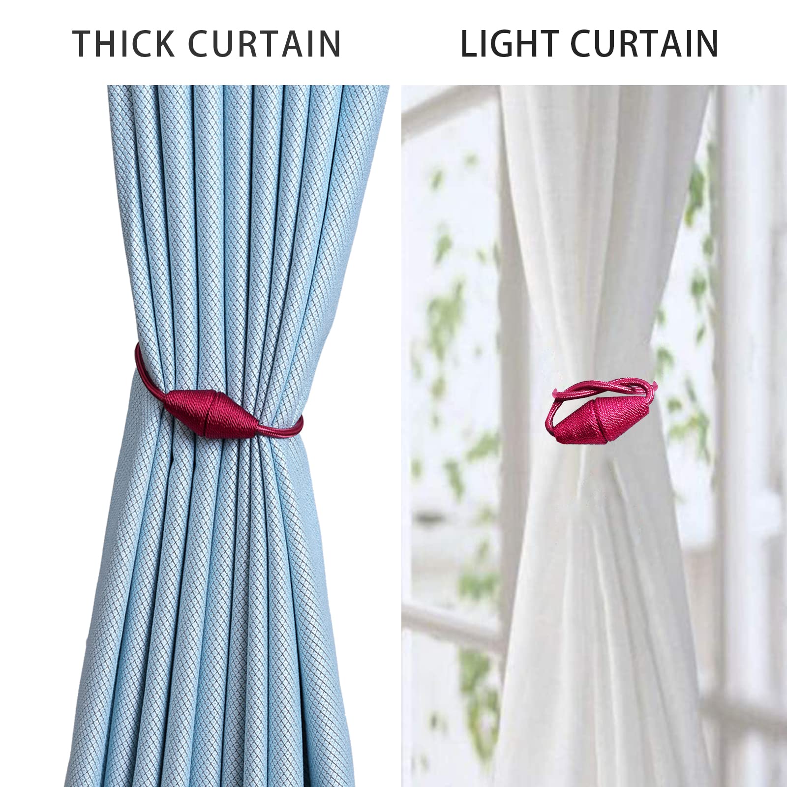 2 PCS Magnetic Curtain Tiebacks (2 Count)
