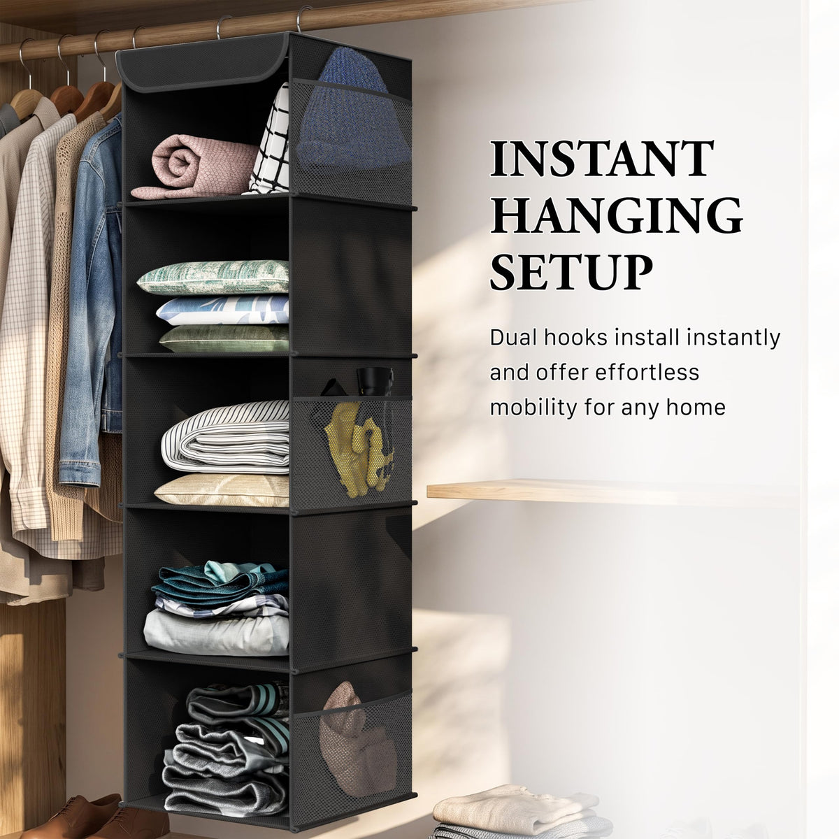 5 Shelf Hanging Closet Organizer