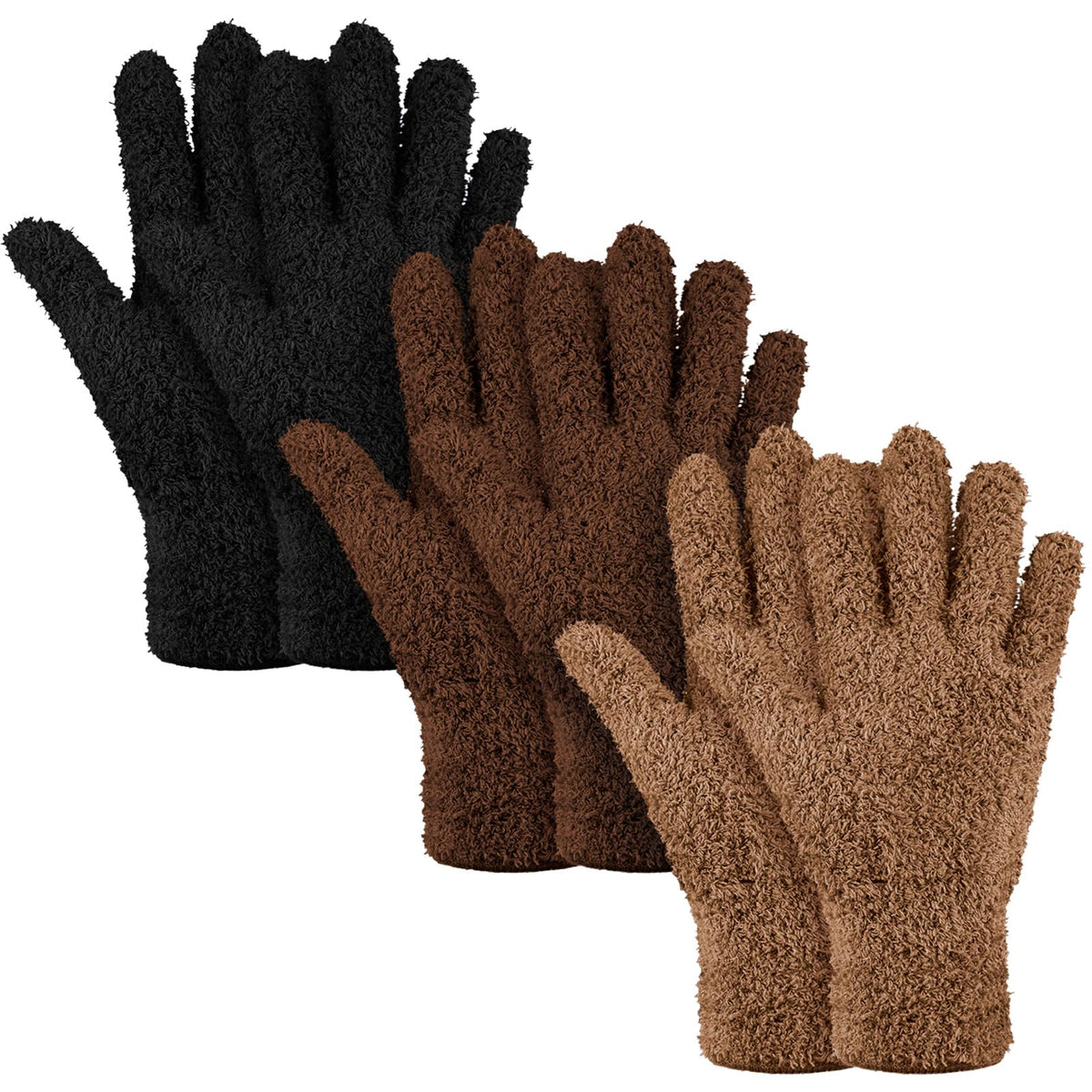 3 Pairs Microfiber Dusting Gloves for Plants Leaf