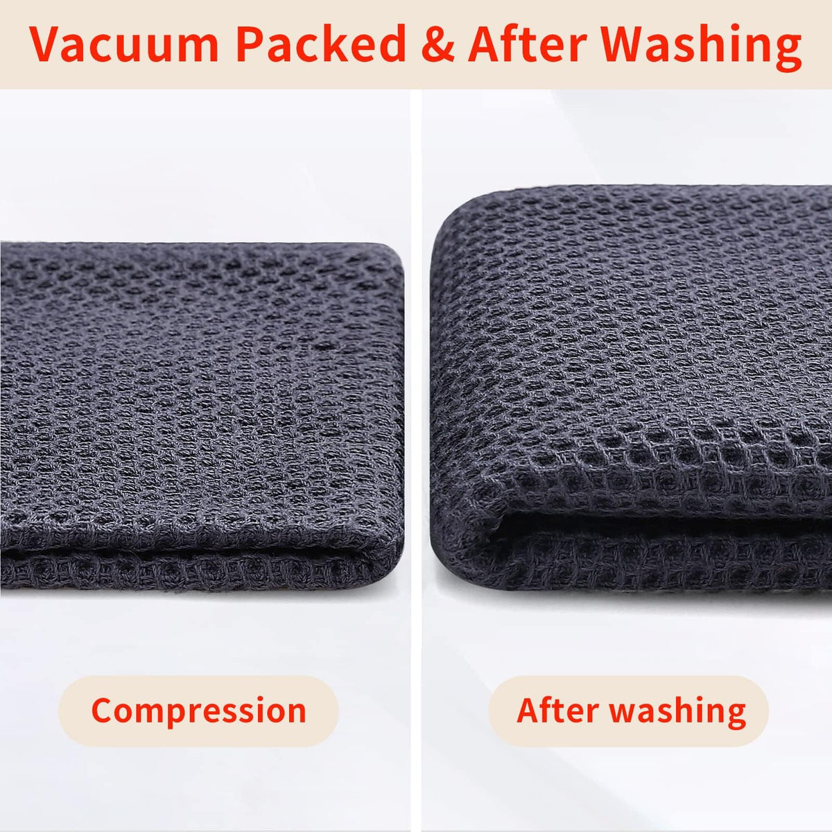 100% Cotton Oversized Waffle Weave Kitchen Towels 4 (4 Count)