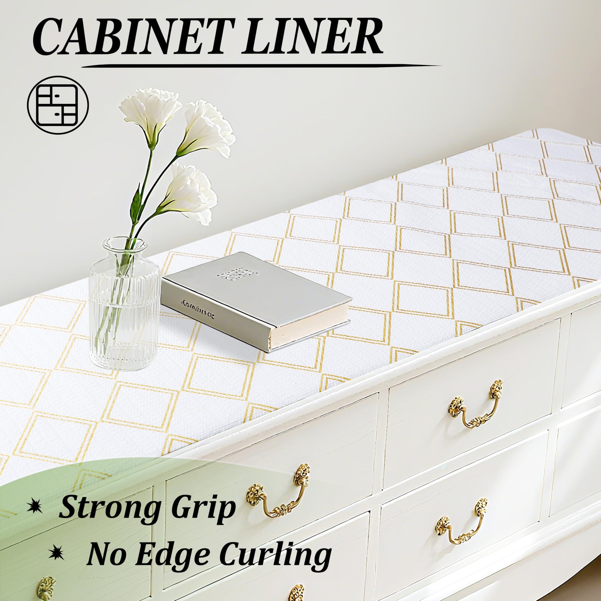Shelf Liners for Kitchen Cabinets Non (2880 sq inches)
