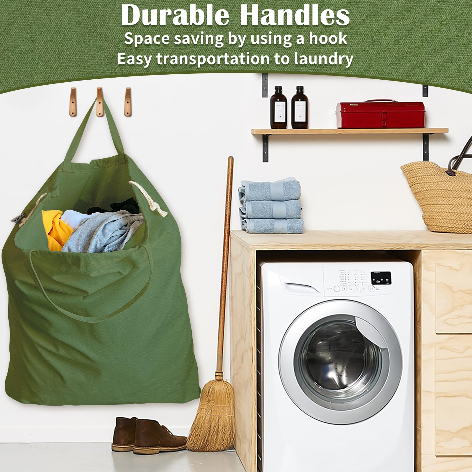 Canvas Laundry Bag 40"W x35"H