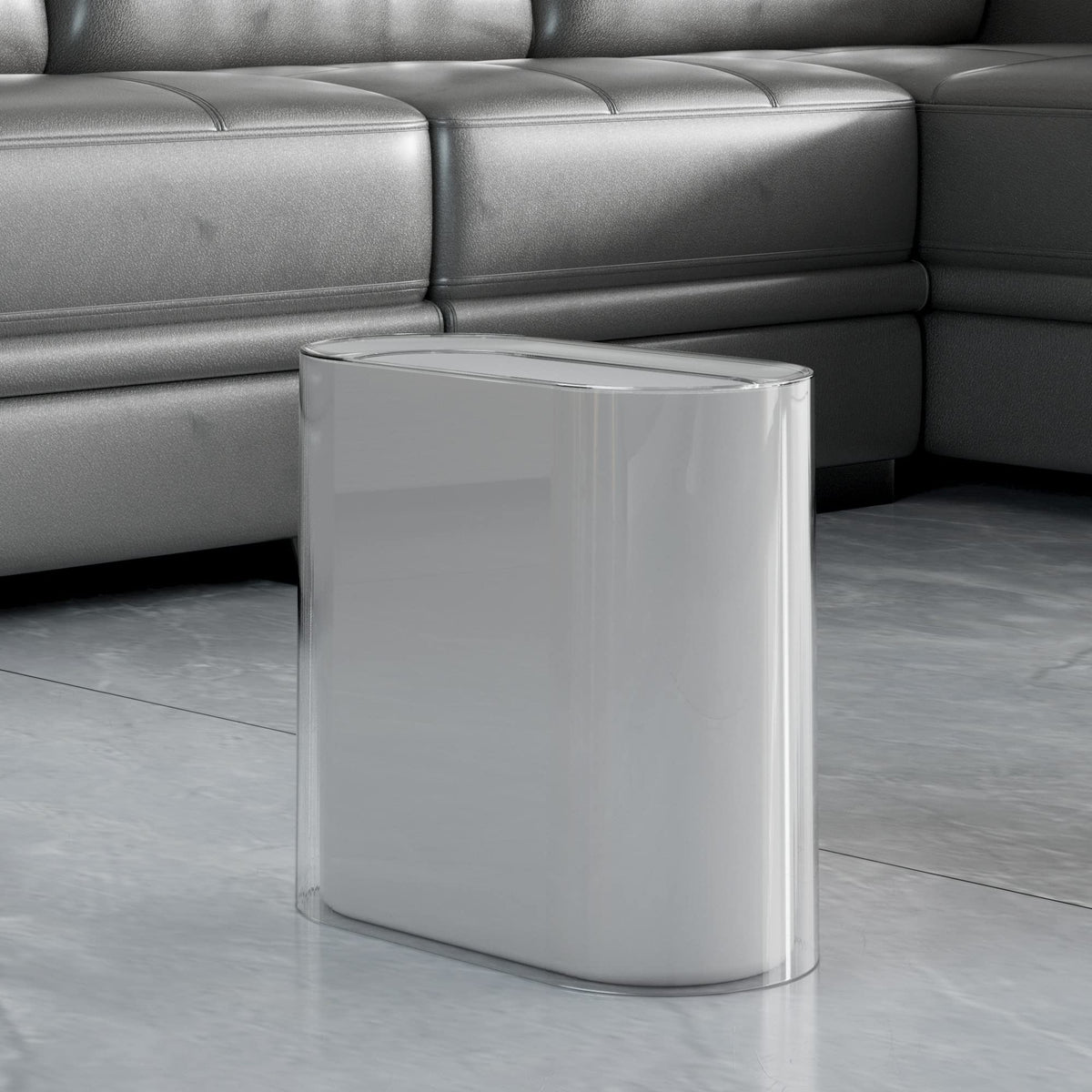 Small Waste Basket Slim Trash Can 3.2 Gallon